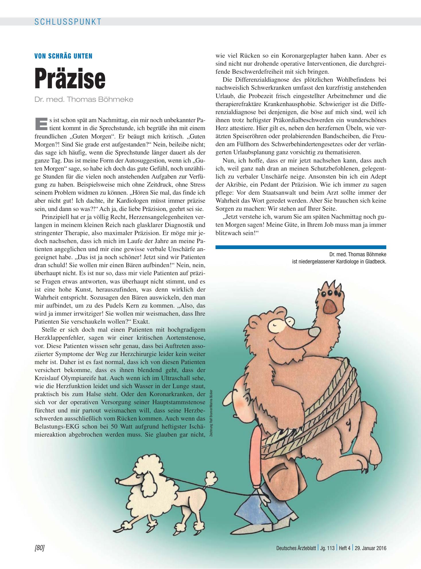 Vorschauseite 1: Von schräg unten: Präzise – Deutsches Ärzteblatt