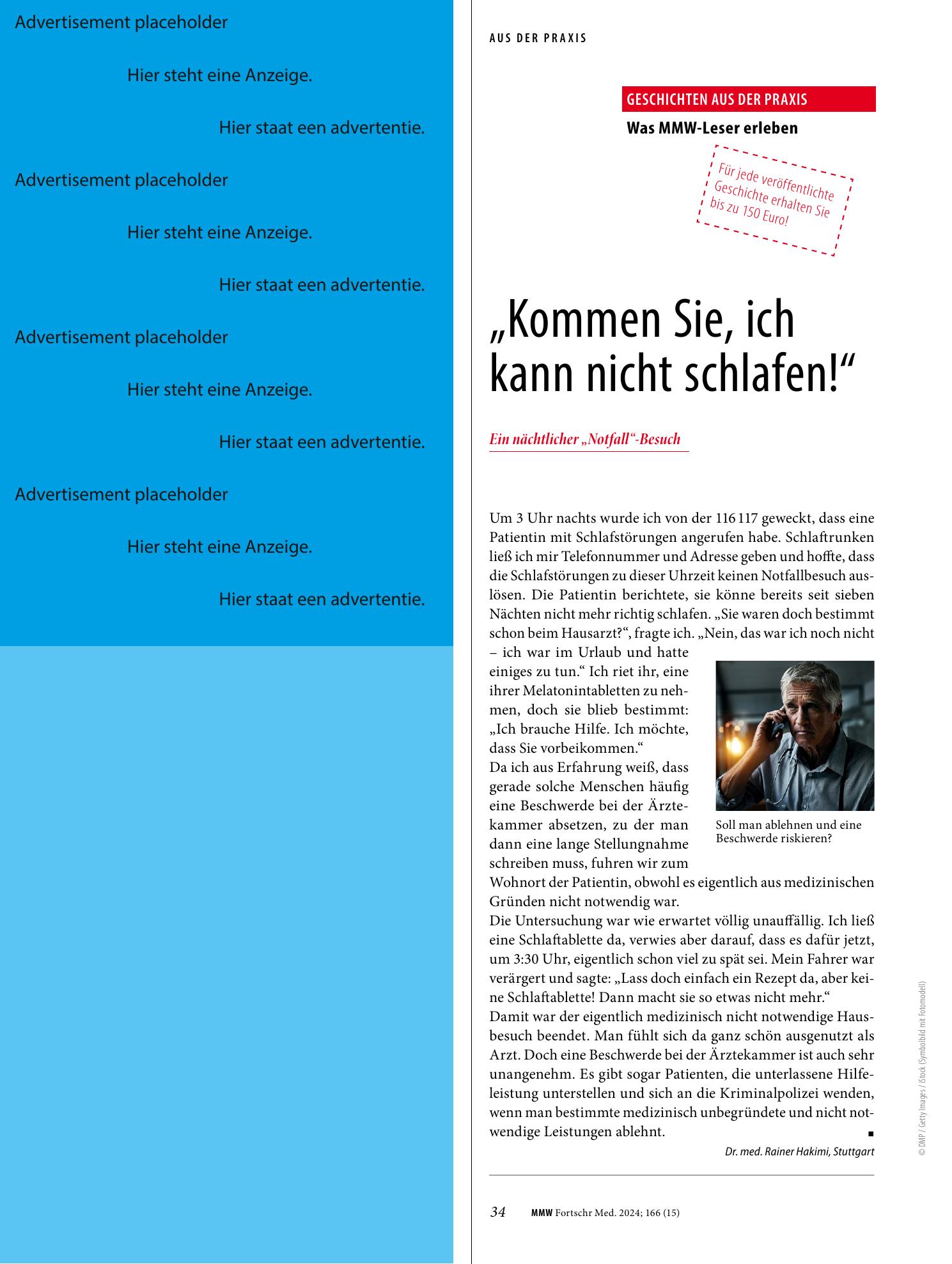 Vorschauseite 1: „Kommen Sie, ich kann nicht schlafen!“