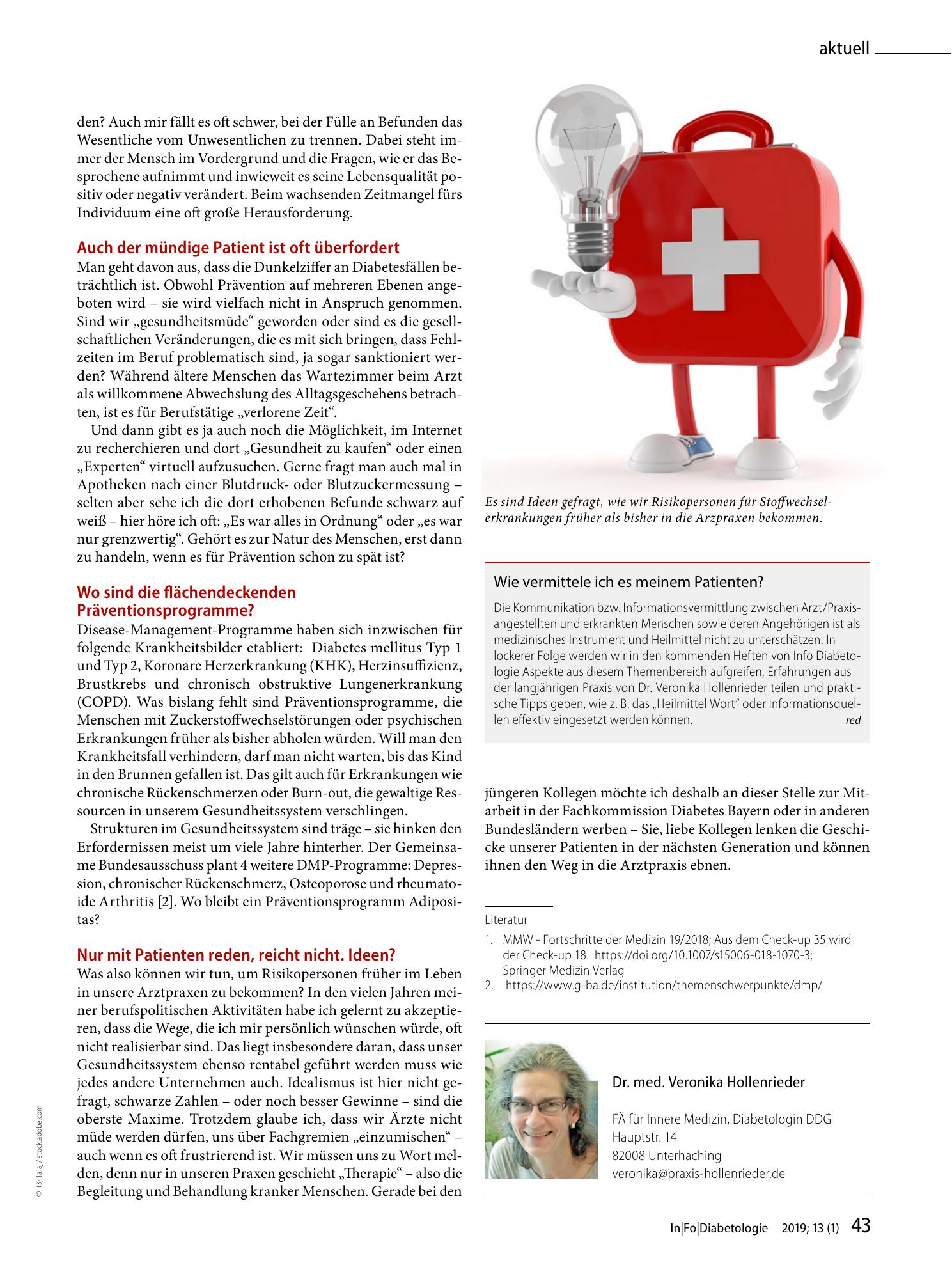 Vorschauseite 1: Wie vermittele ich es meinem Patienten?