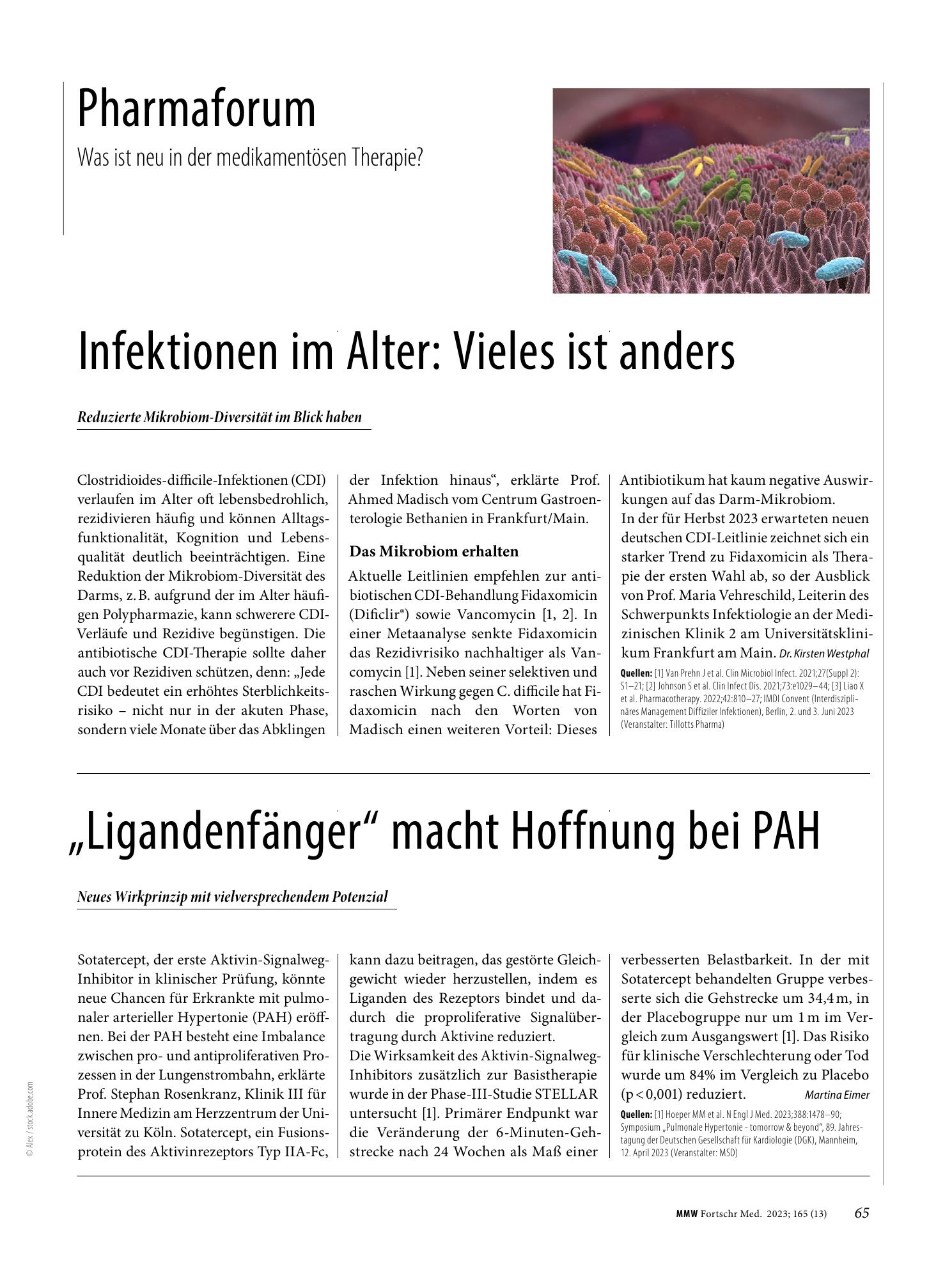 Vorschauseite 1: Infektionen im Alter: Vieles ist anders