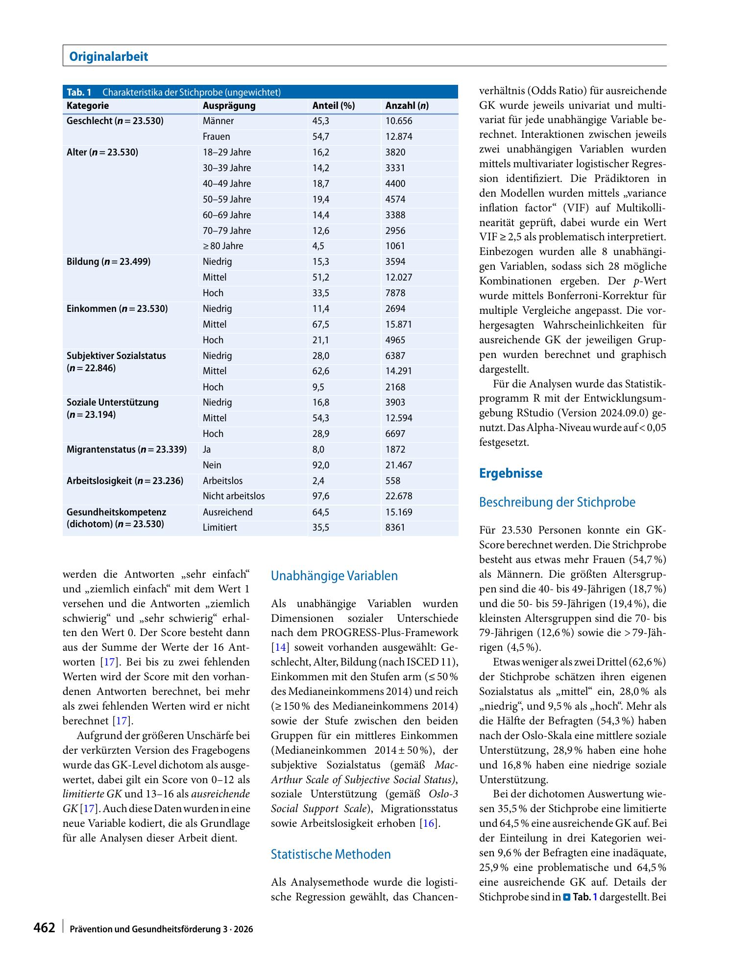 Vorschauseite 2: Soziale Benachteiligung und Gesundheitskompetenz in Deutschland