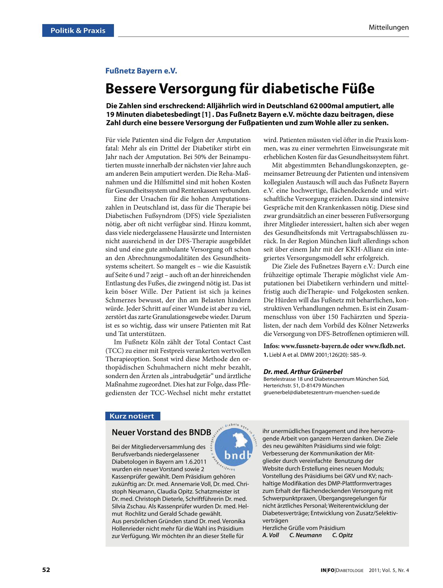Vorschauseite 1: Neuer Vorstand des BNDB