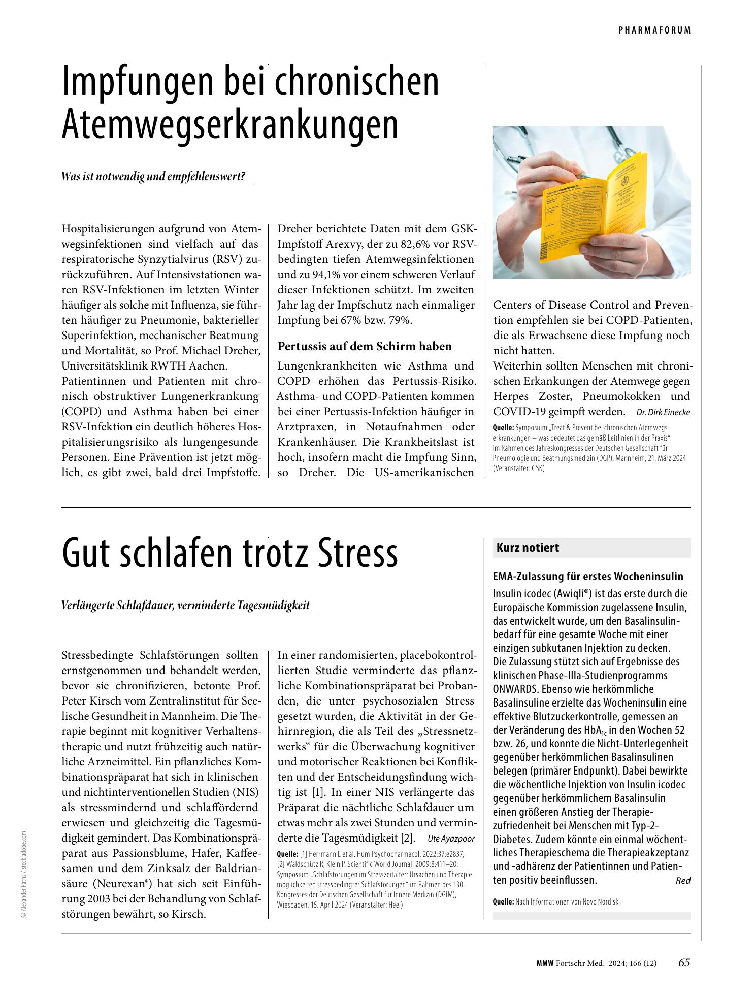 Vorschauseite 1: Gut schlafen trotz Stress