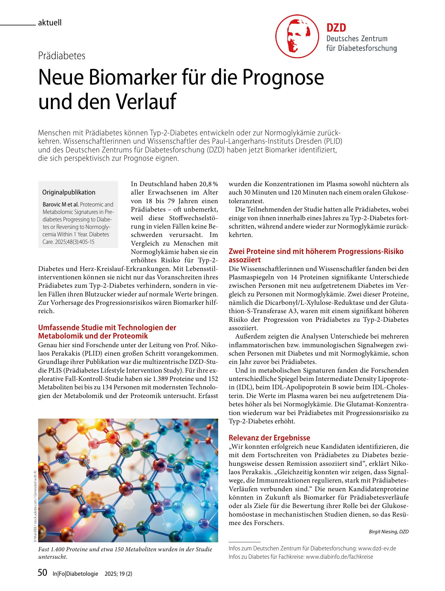 Vorschauseite 1: Neue Biomarker für die Prognose und den Verlauf