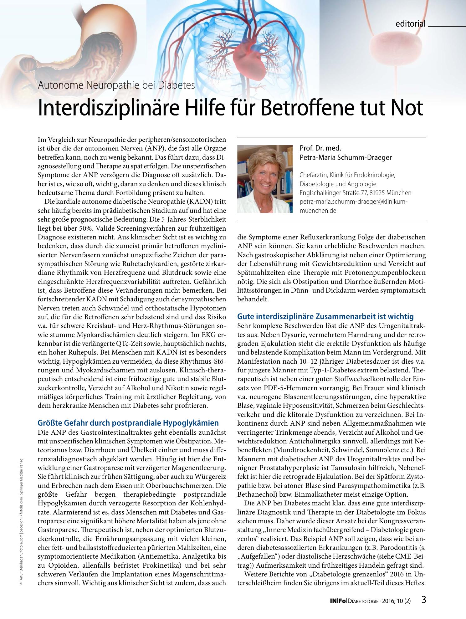 Vorschauseite 1: Interdisziplinäre Hilfe für Betroffene tut Not