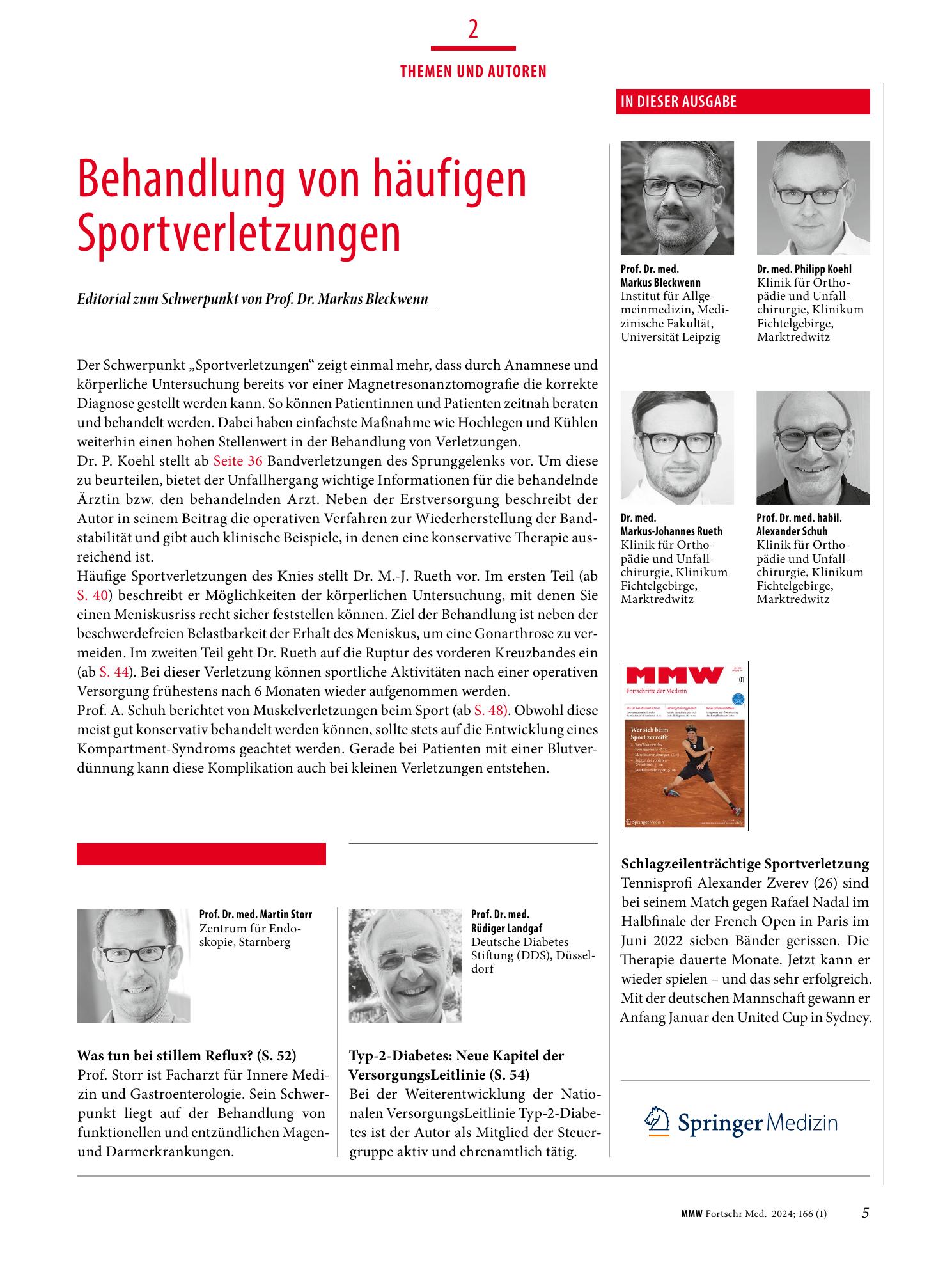 Vorschauseite 1: Behandlung von häufigen Sportverletzungen