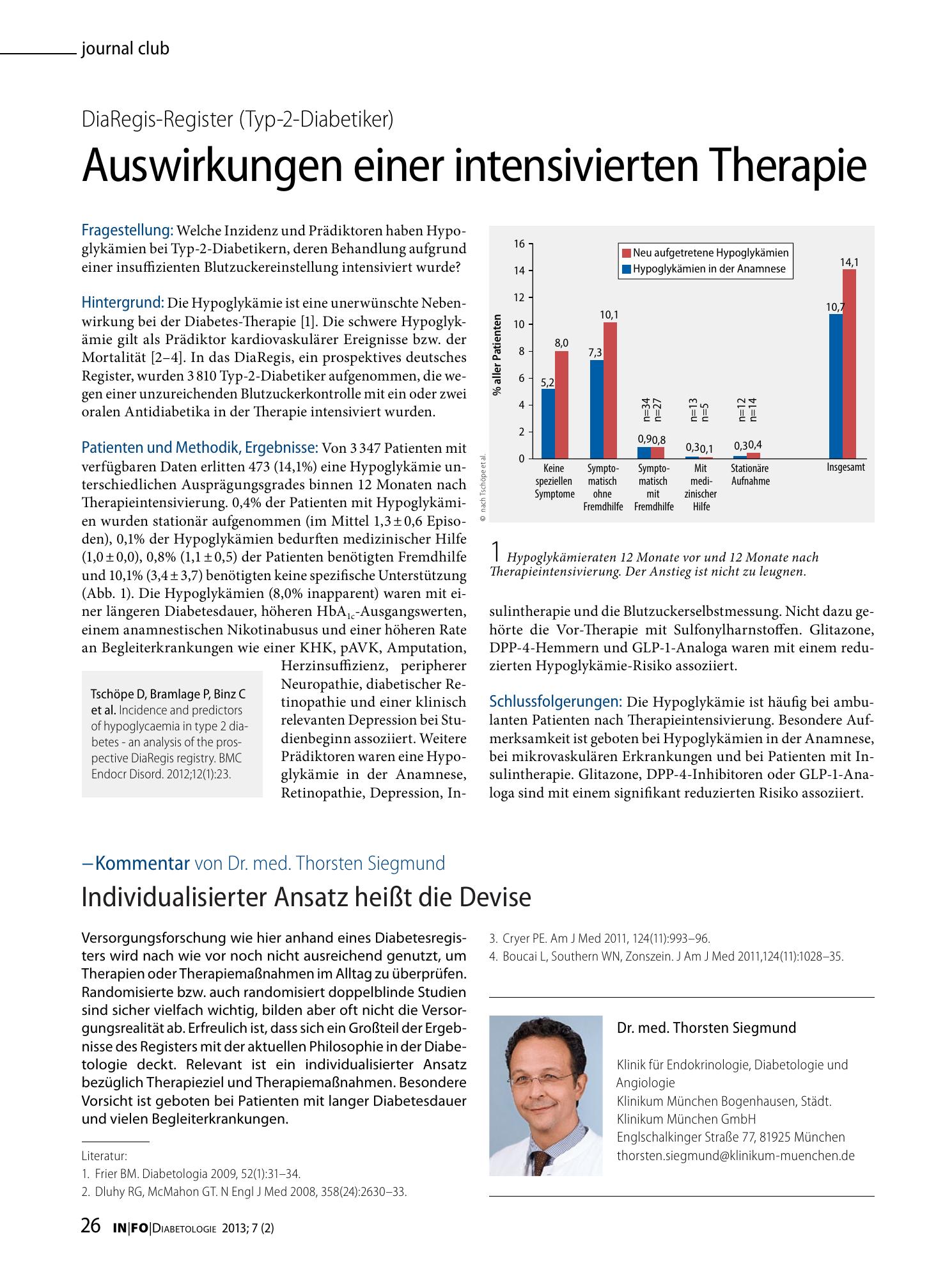 Vorschauseite 1: Auswirkungen einer intensivierten Therapie