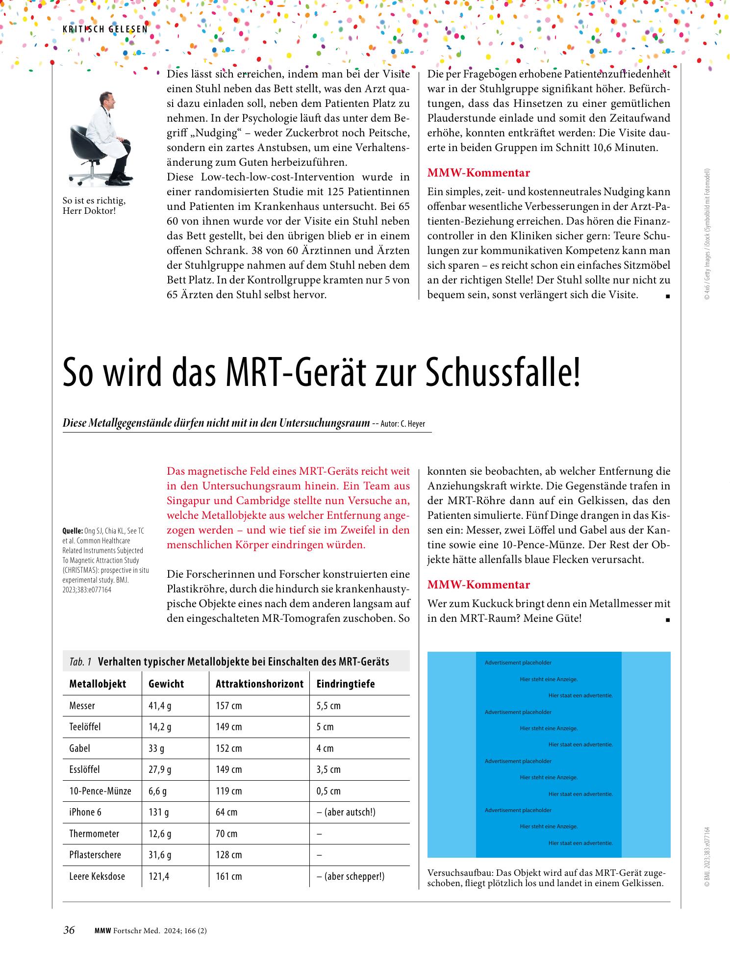 Vorschauseite 1: So wird das MRT-Gerät zur Schussfalle!
