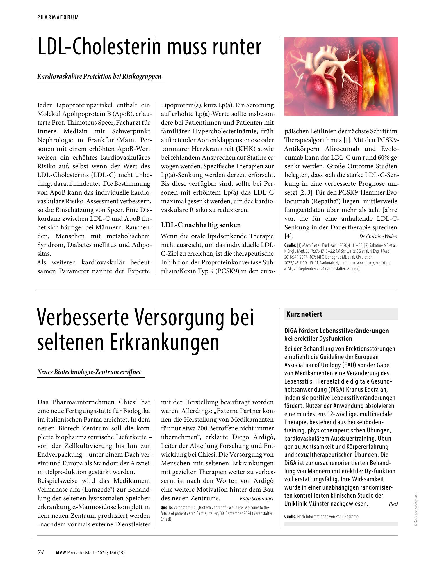 Vorschauseite 1: LDL-Cholesterin muss runter