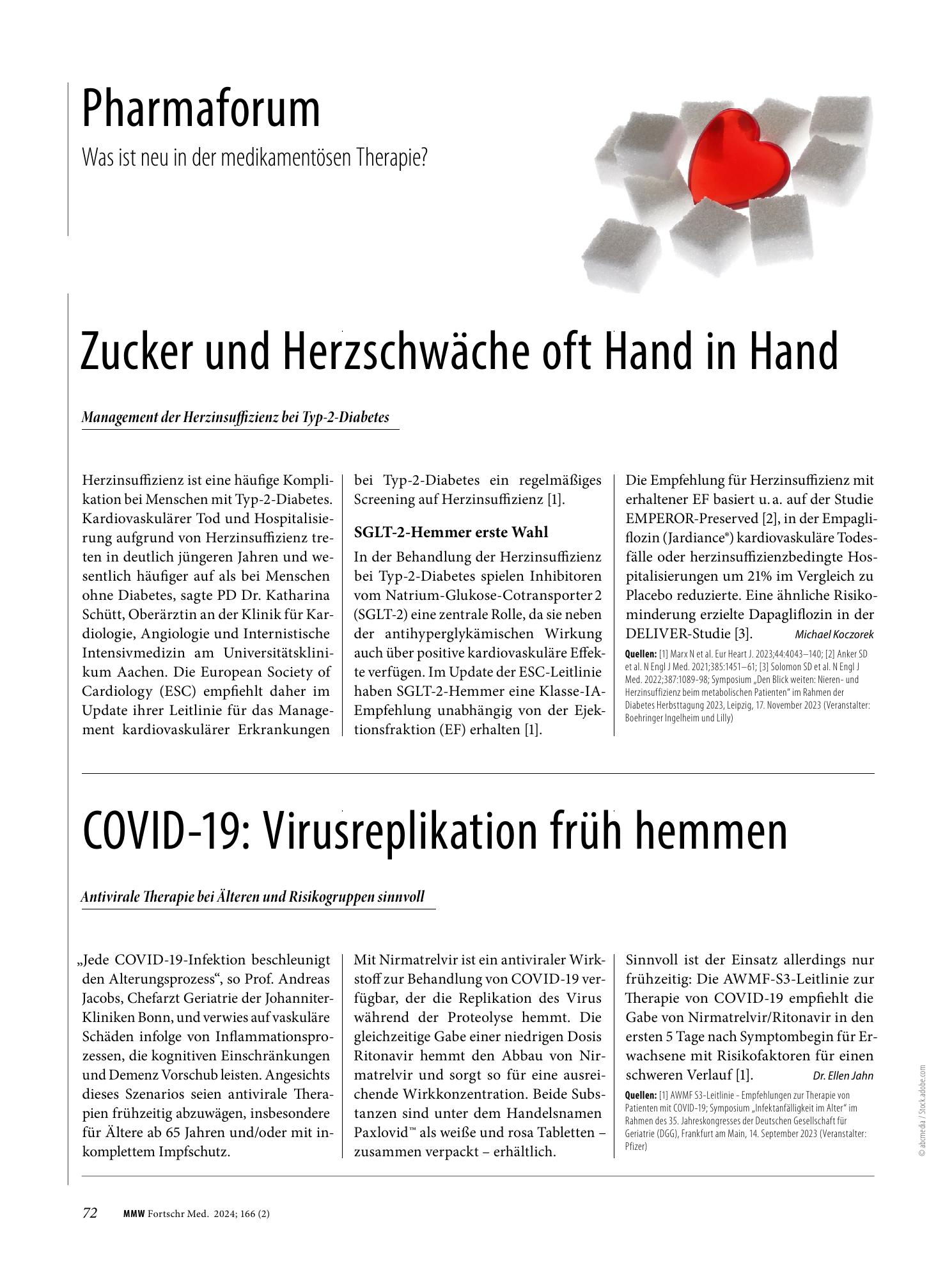 Vorschauseite 1: COVID-19: Virusreplikation früh hemmen