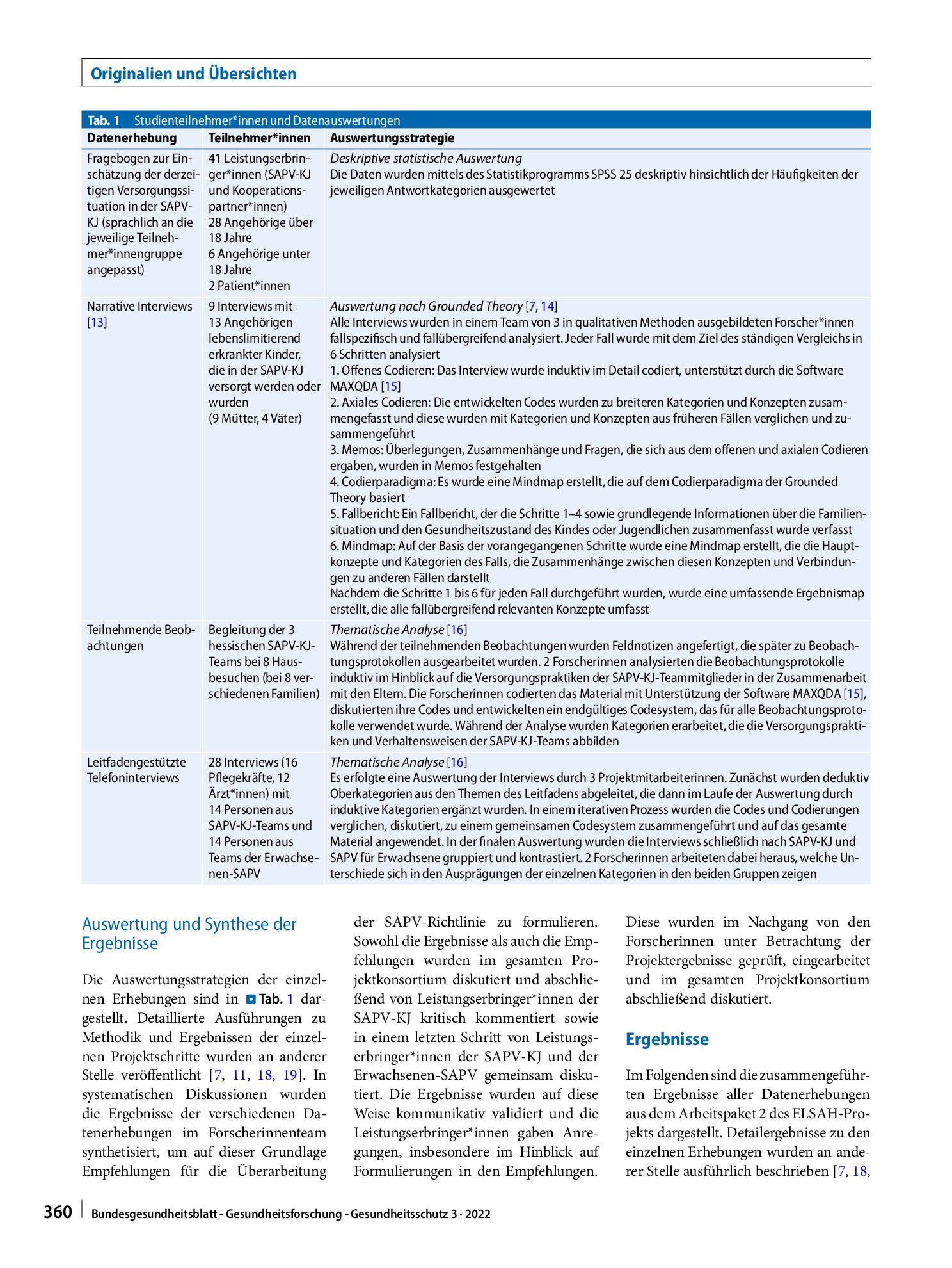 Vorschauseite 4: Spezialisierte ambulante Palliativversorgung für Kinder, Jugendliche und ihre Familien – die besonderen Belange der Zielgruppe. Ergebnisse der ELSAH-Studie