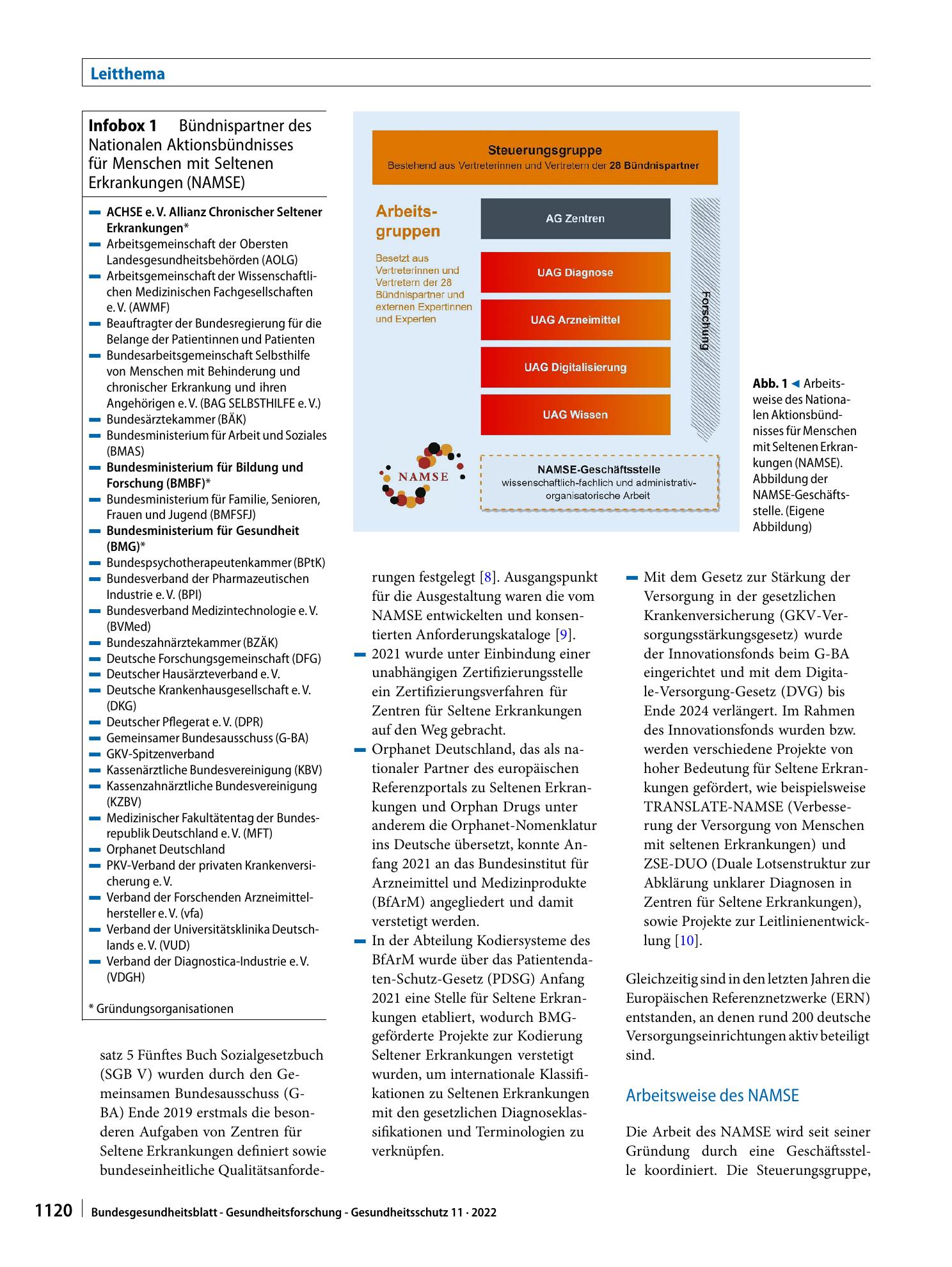 Vorschauseite 2: Seltene Erkrankungen und Digitalisierung im Kontext des Nationalen Aktionsbündnisses für Menschen mit Seltenen Erkrankungen (NAMSE)