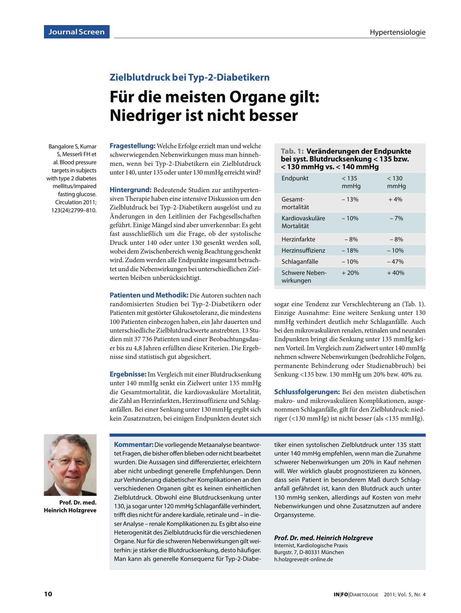 Vorschauseite 1: Für die meisten Organe gilt: Niedriger ist nicht besser