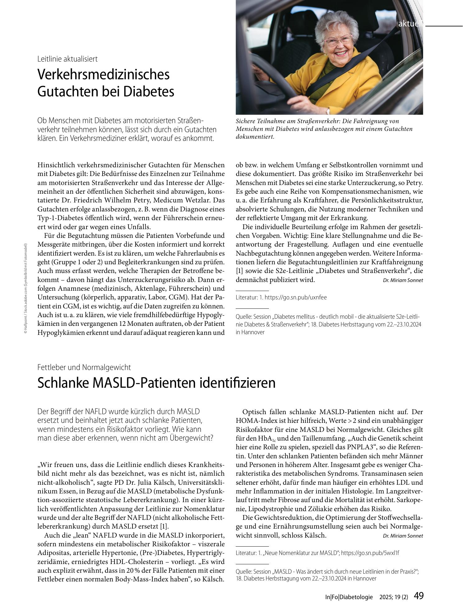 Vorschauseite 1: Schlanke MASLD-Patienten identifizieren