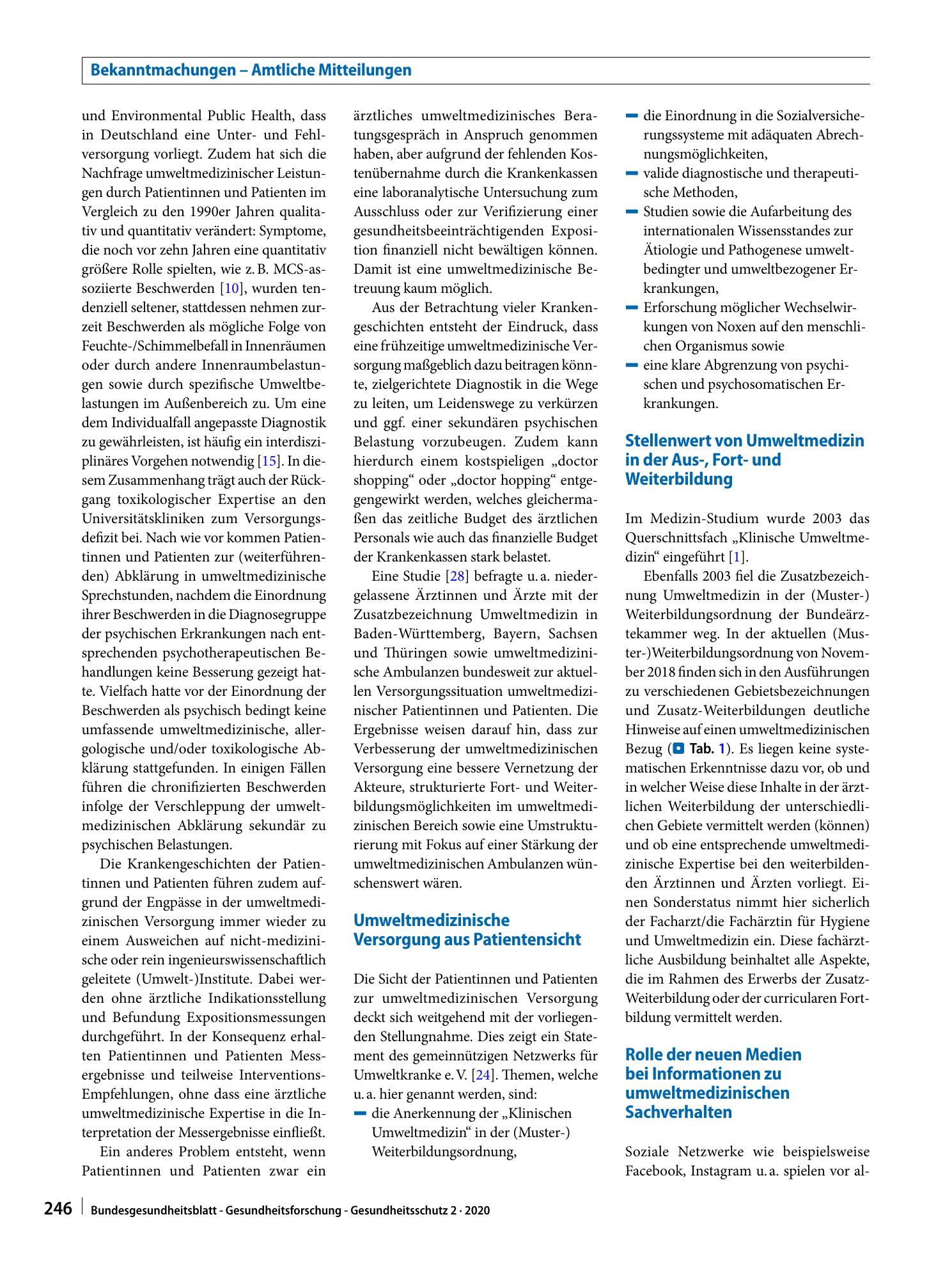 Vorschauseite 5: Umweltmedizinische Versorgungssituation von Patientinnen und Patienten in Deutschland