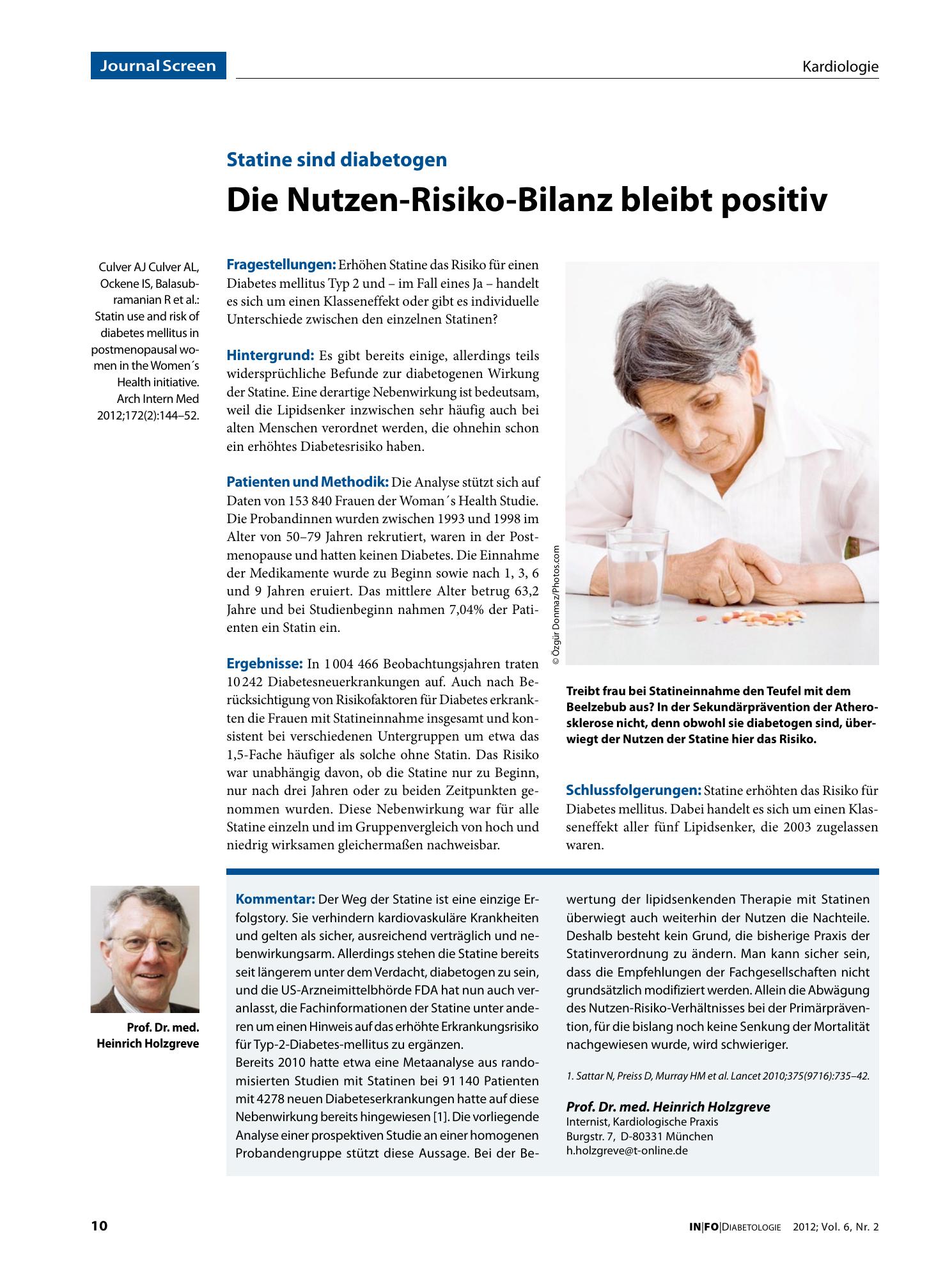 Vorschauseite 1: Die Nutzen-Risiko-Bilanz bleibt positiv