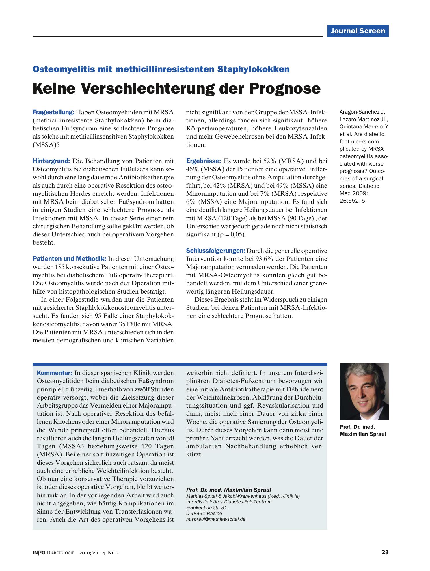 Vorschauseite 1: Keine Verschlechterung der Prognose