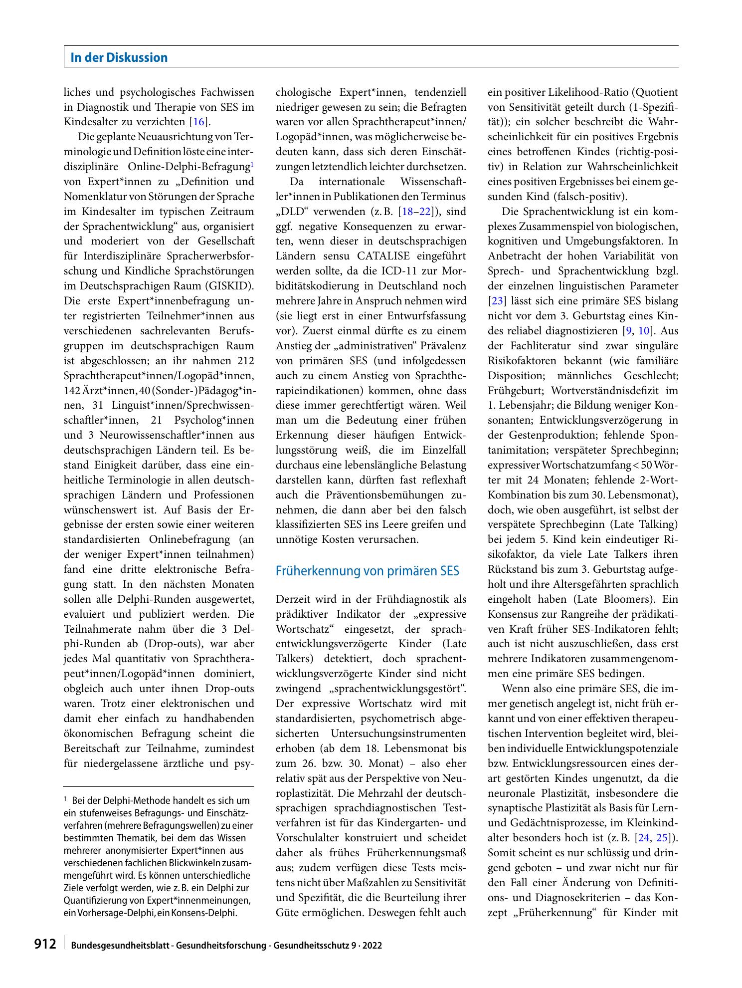 Vorschauseite 4: Früherkennung primärer Sprachentwicklungsstörungen – zunehmende Relevanz durch Änderung der Diagnosekriterien?
