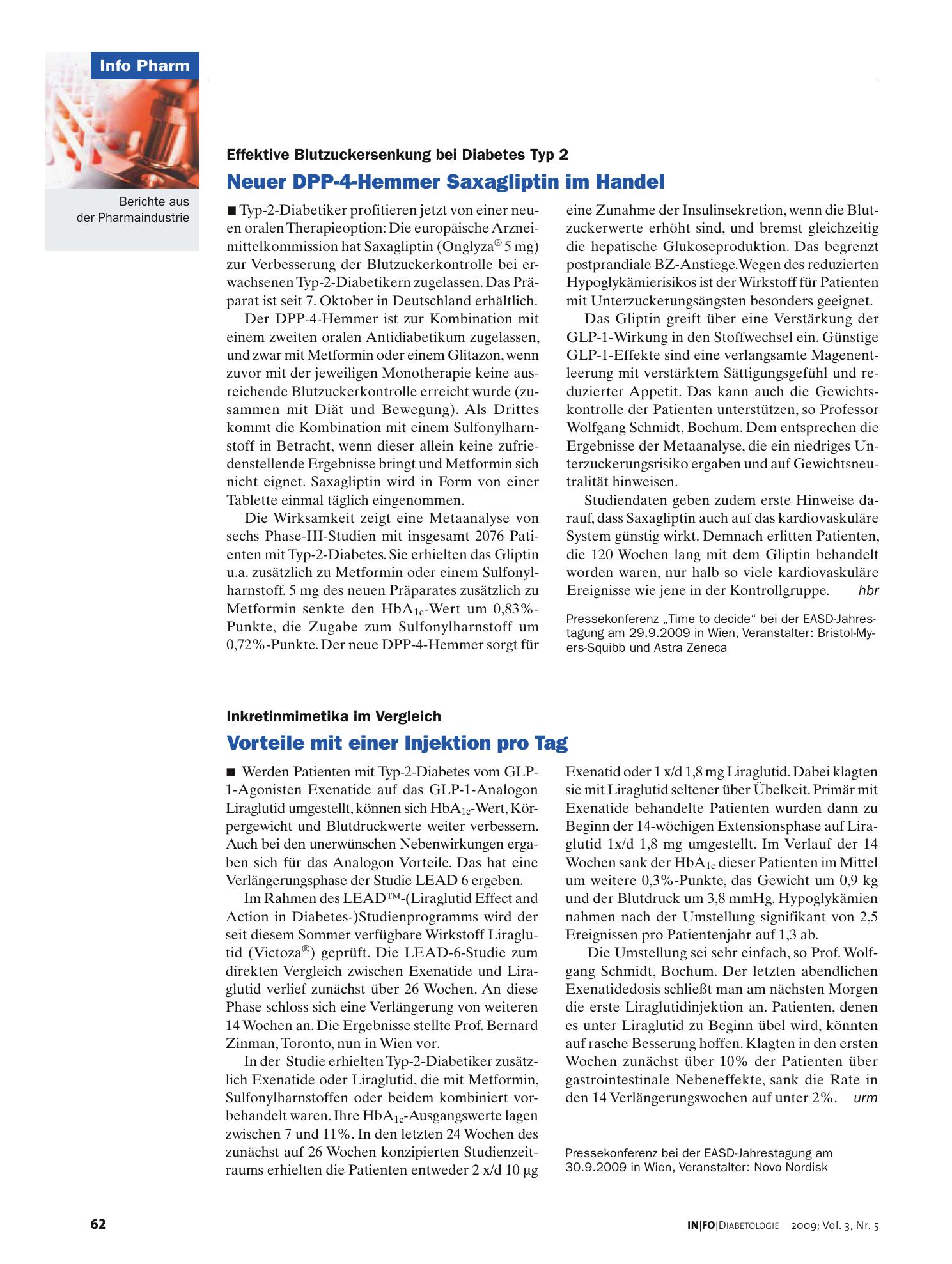 Vorschauseite 1: Vorteile mit einer Injektion pro Tag