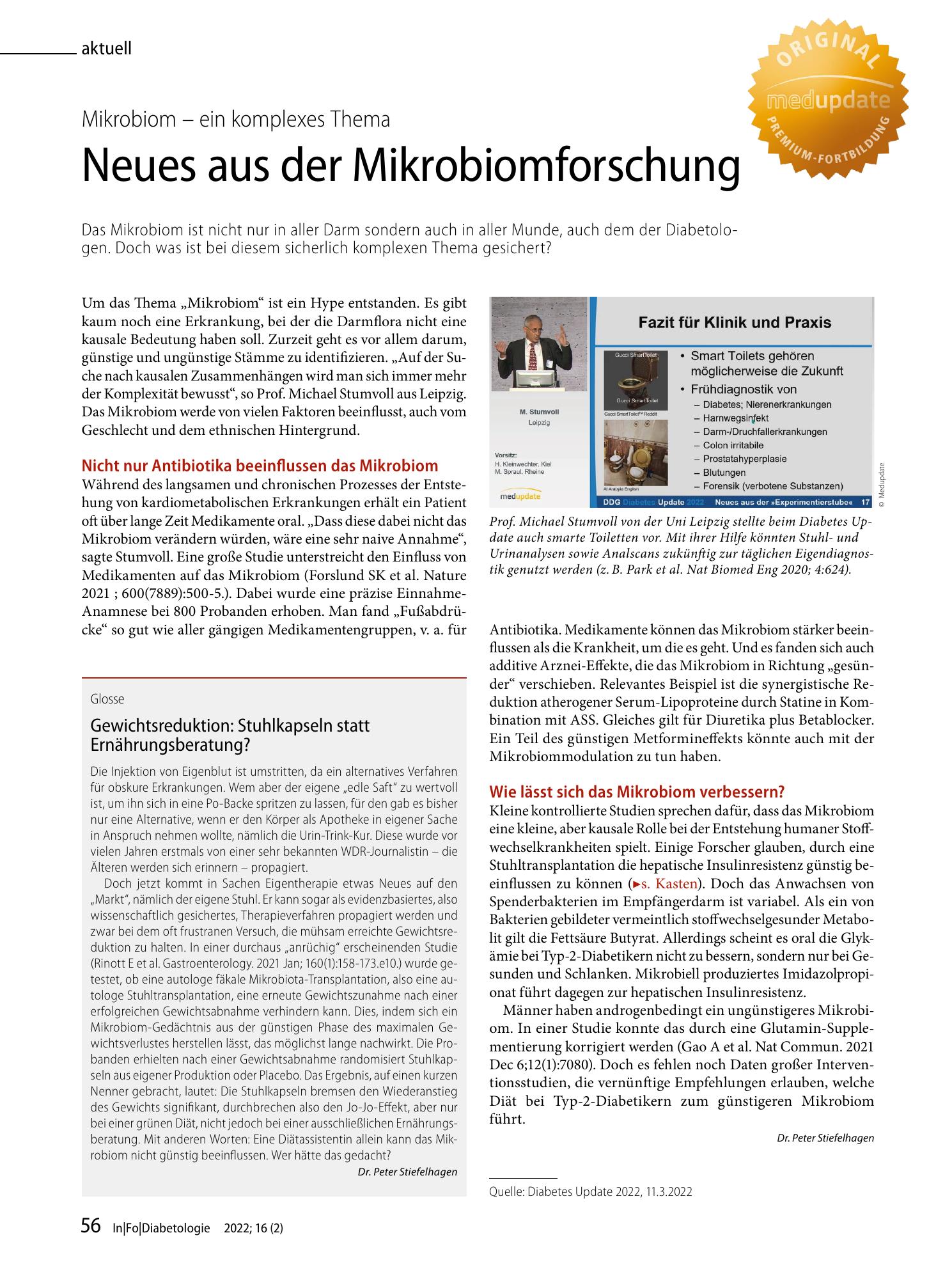 Vorschauseite 1: Neues aus der Mikrobiomforschung