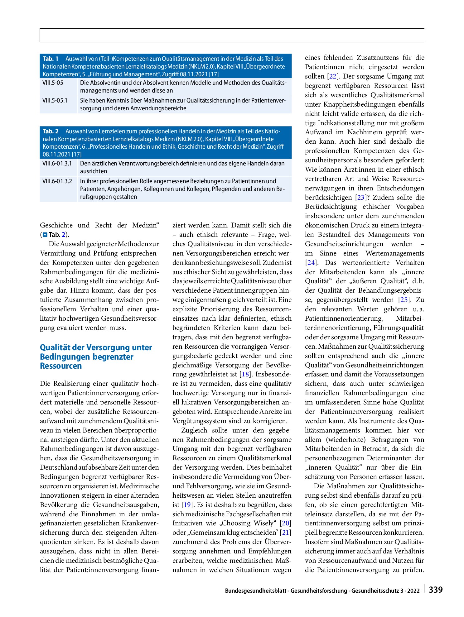 Vorschauseite 5: Qualität und Ethik in der Gesundheitsversorgung