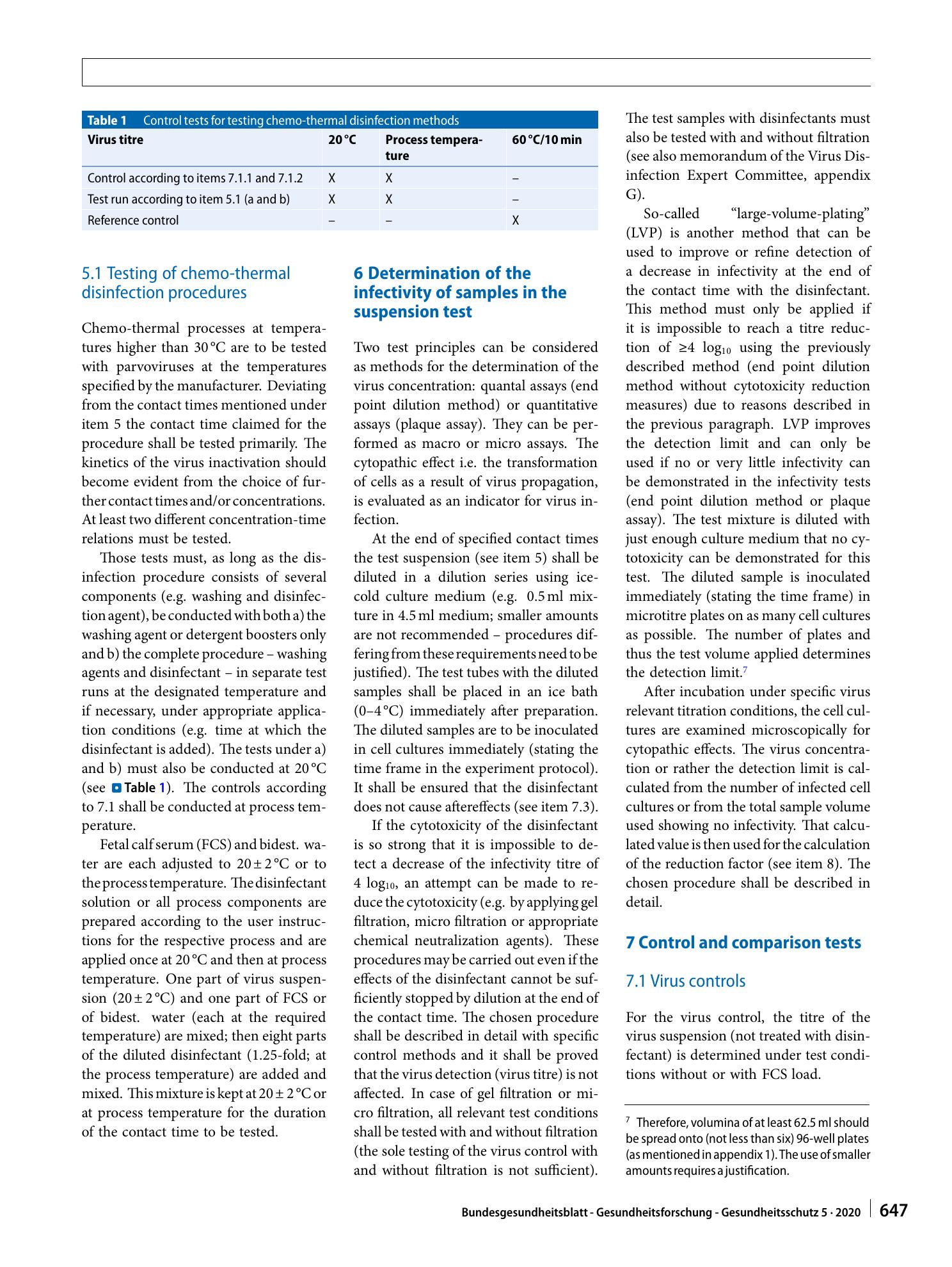 Vorschauseite 3: Guideline for testing chemical disinfectants regarding their virucidal activity within the field of human medicine