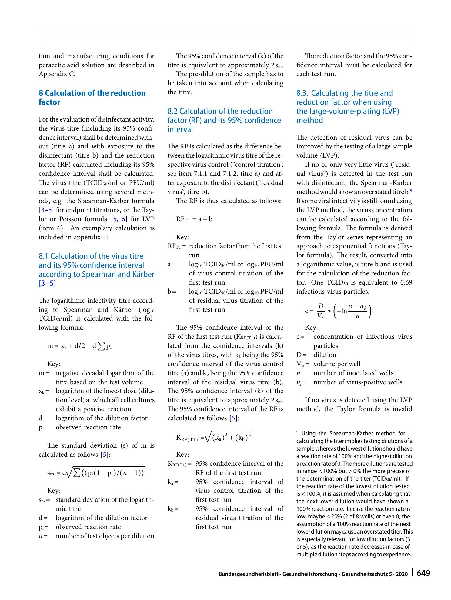 Vorschauseite 5: Guideline for testing chemical disinfectants regarding their virucidal activity within the field of human medicine
