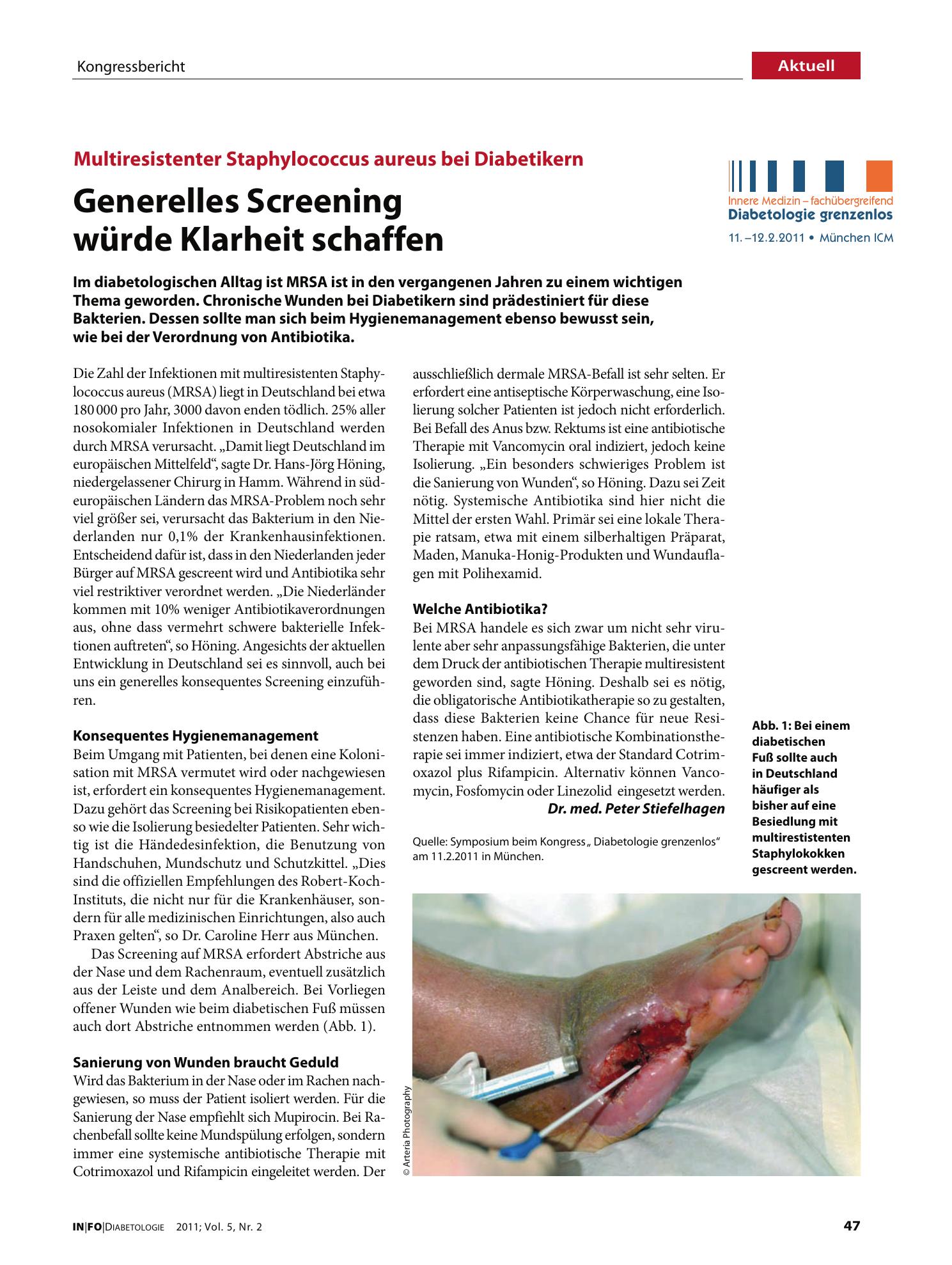 Vorschauseite 1: Generelles Screening würde Klarheit schaffen