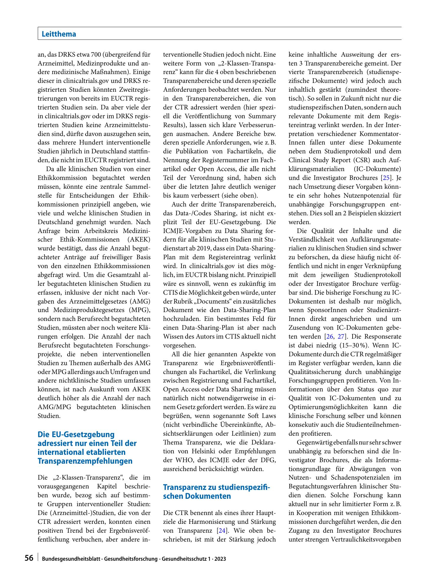 Vorschauseite 5: Transparenz in der klinischen Forschung: Welchen Beitrag leistet die neue EU-Verordnung 536/2014?