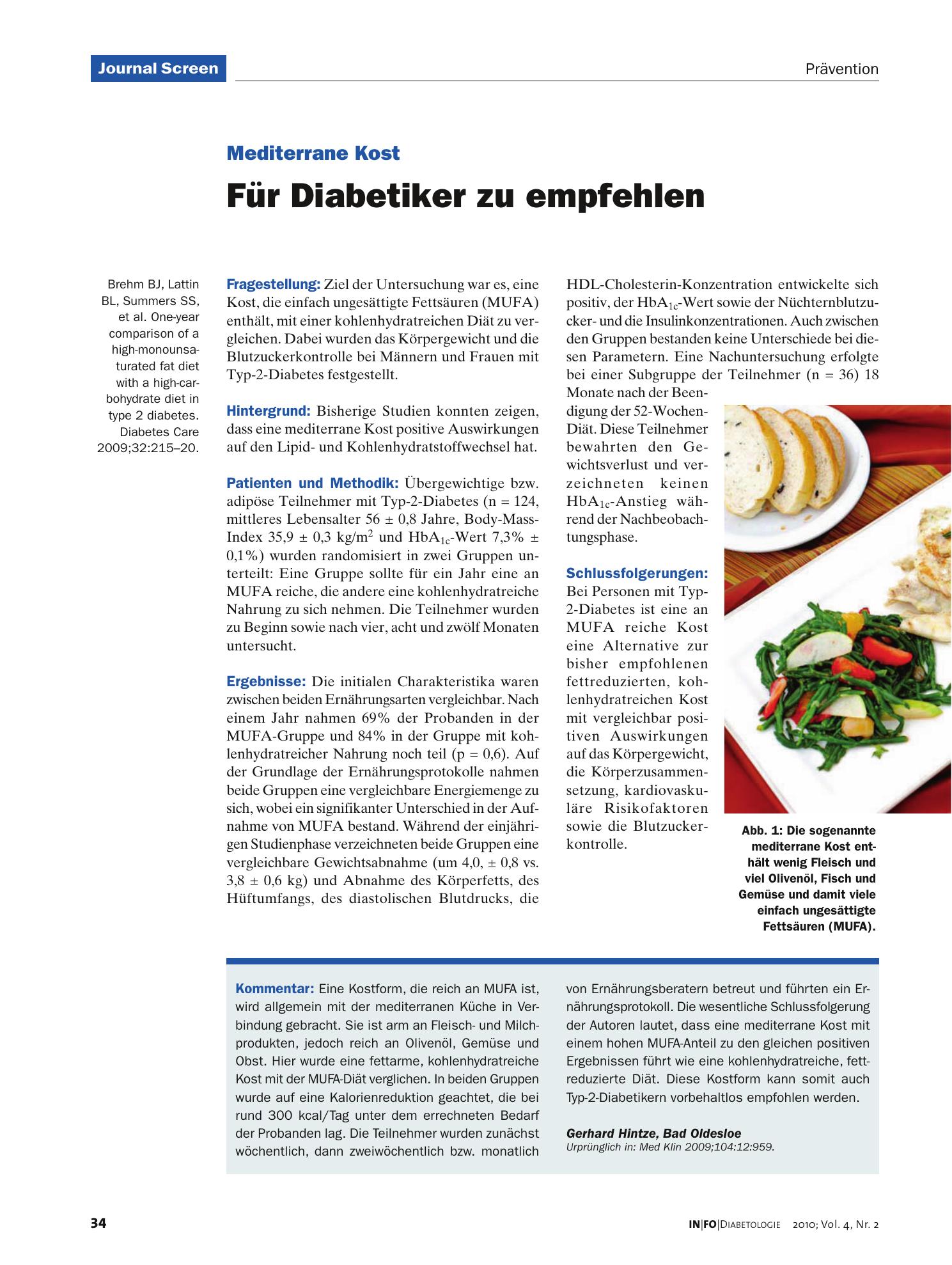 Vorschauseite 1: Für Diabetiker zu empfehlen