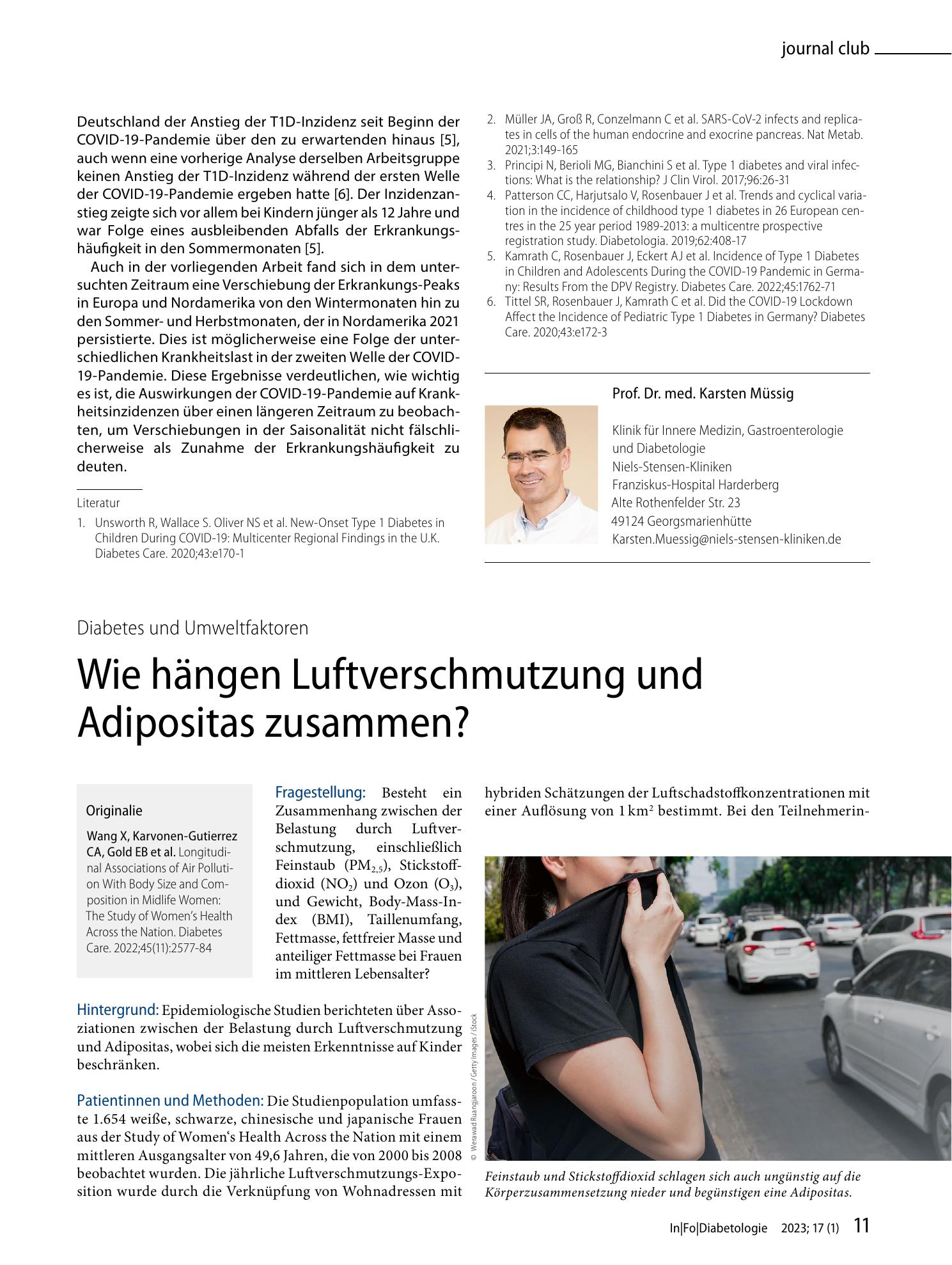 Vorschauseite 2: Erhöhte Typ-1-Diabetes-Inzidenz im Zuge der COVID-19-Pandemie?