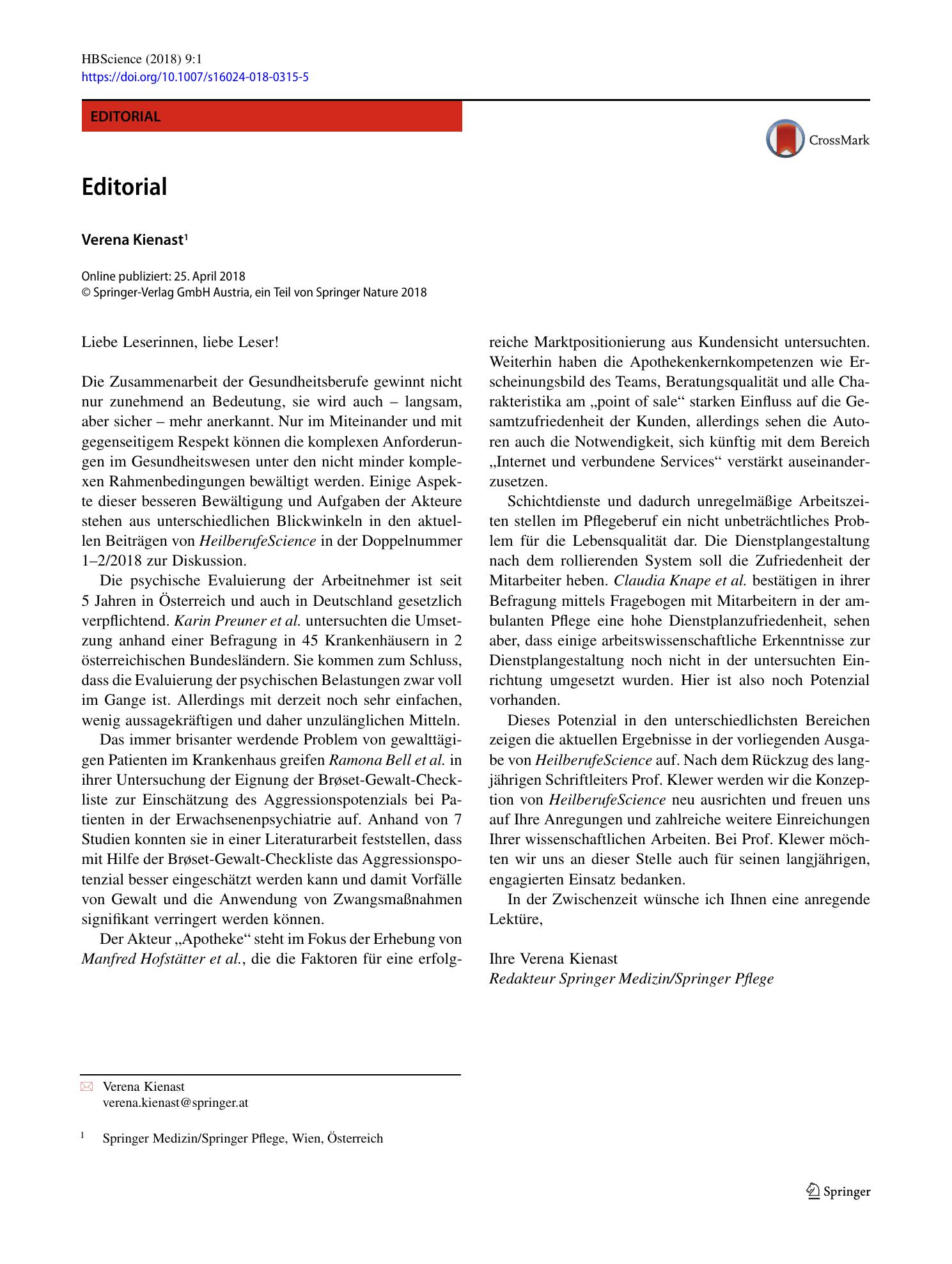 Vorschauseite 1: Editorial
