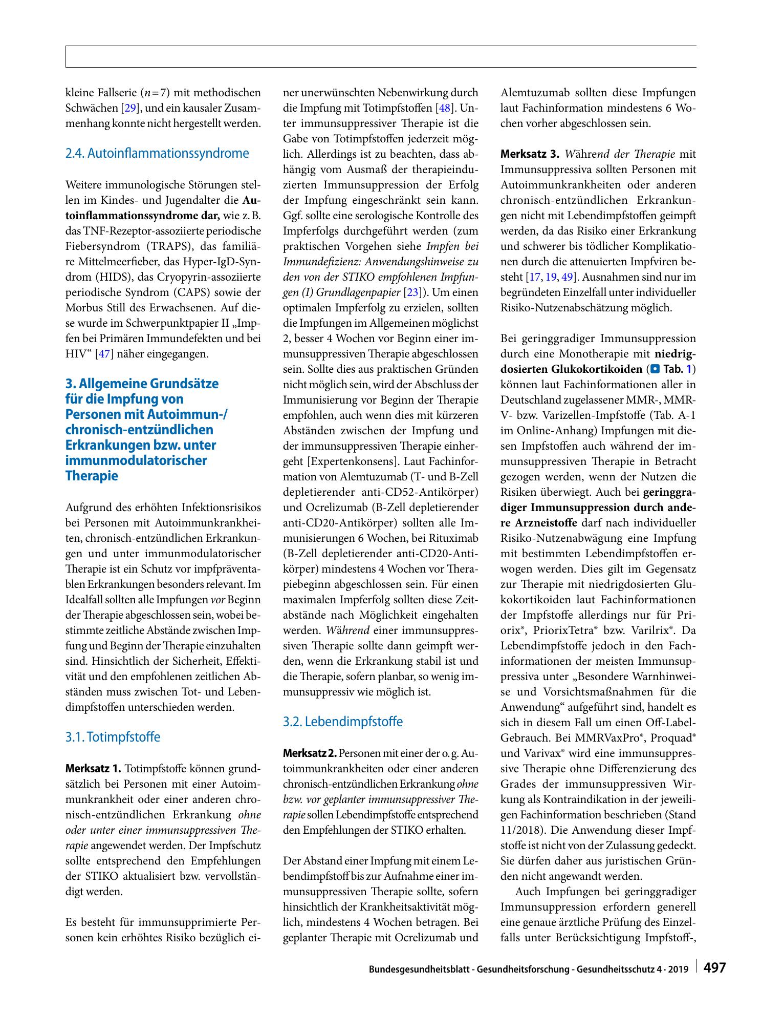 Vorschauseite 4: Impfen bei Immundefizienz