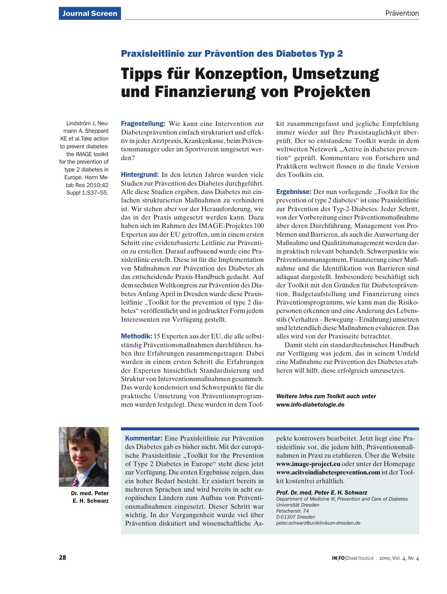 Vorschauseite 1: Tipps für Konzeption, Umsetzung und Finanzierung von Projekten