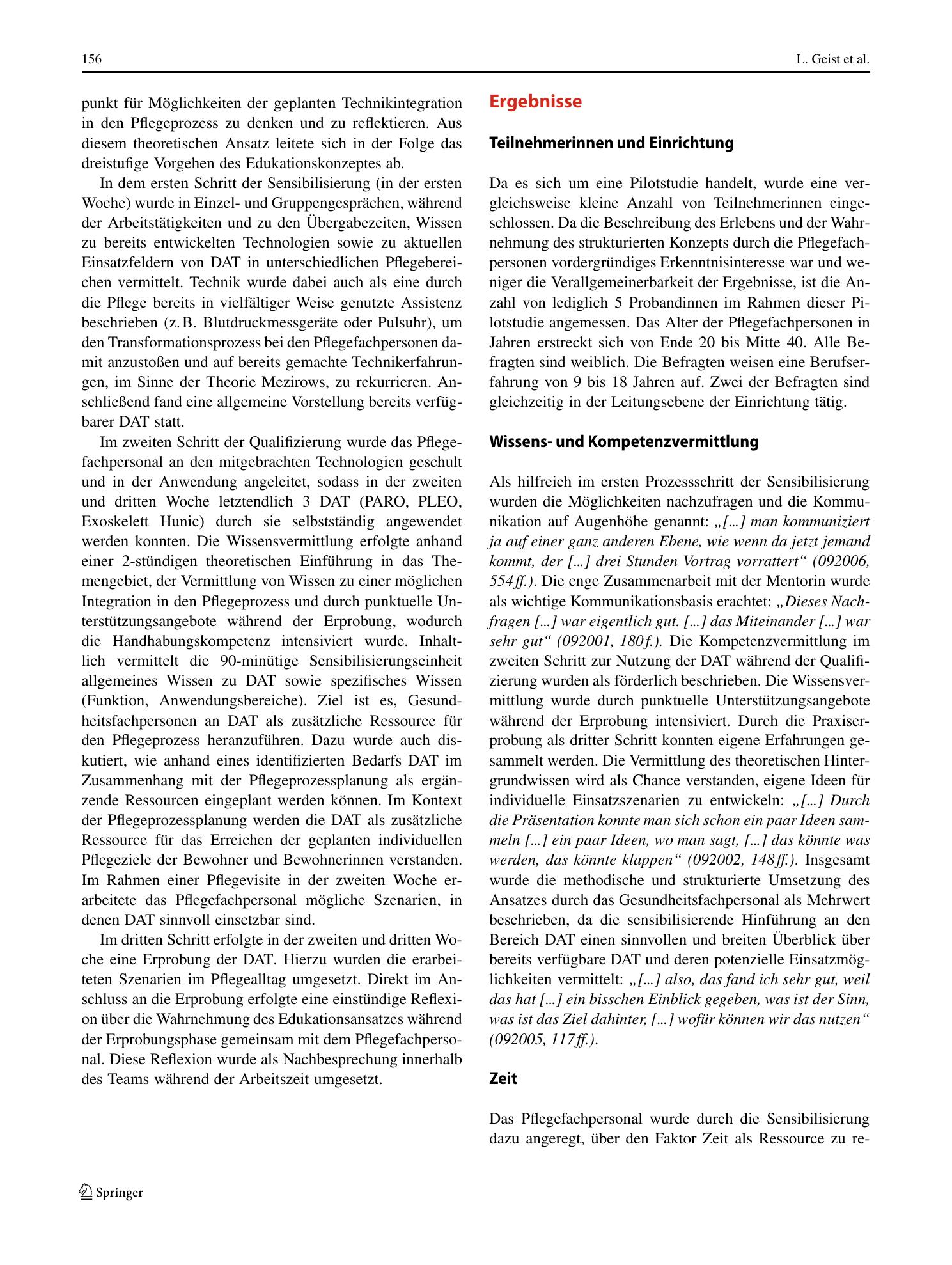 Vorschauseite 5: Identifikation von lernfördernden Maßnahmen zur Einführung von digitalen und assistiven Technologien (DAT) in Prozesse der pflegerischen Versorgung: eine qualitative Studie