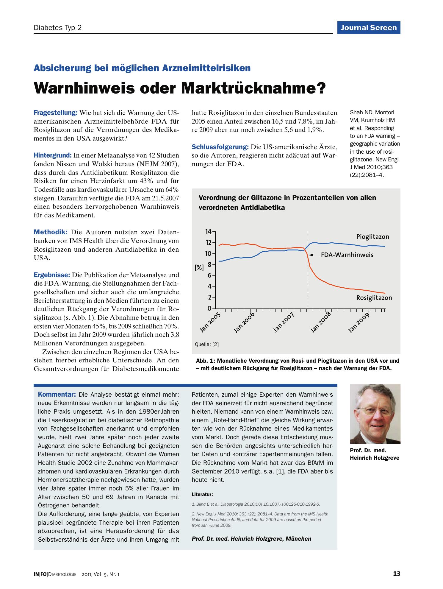 Vorschauseite 1: Warnhinweis oder Marktrücknahme?