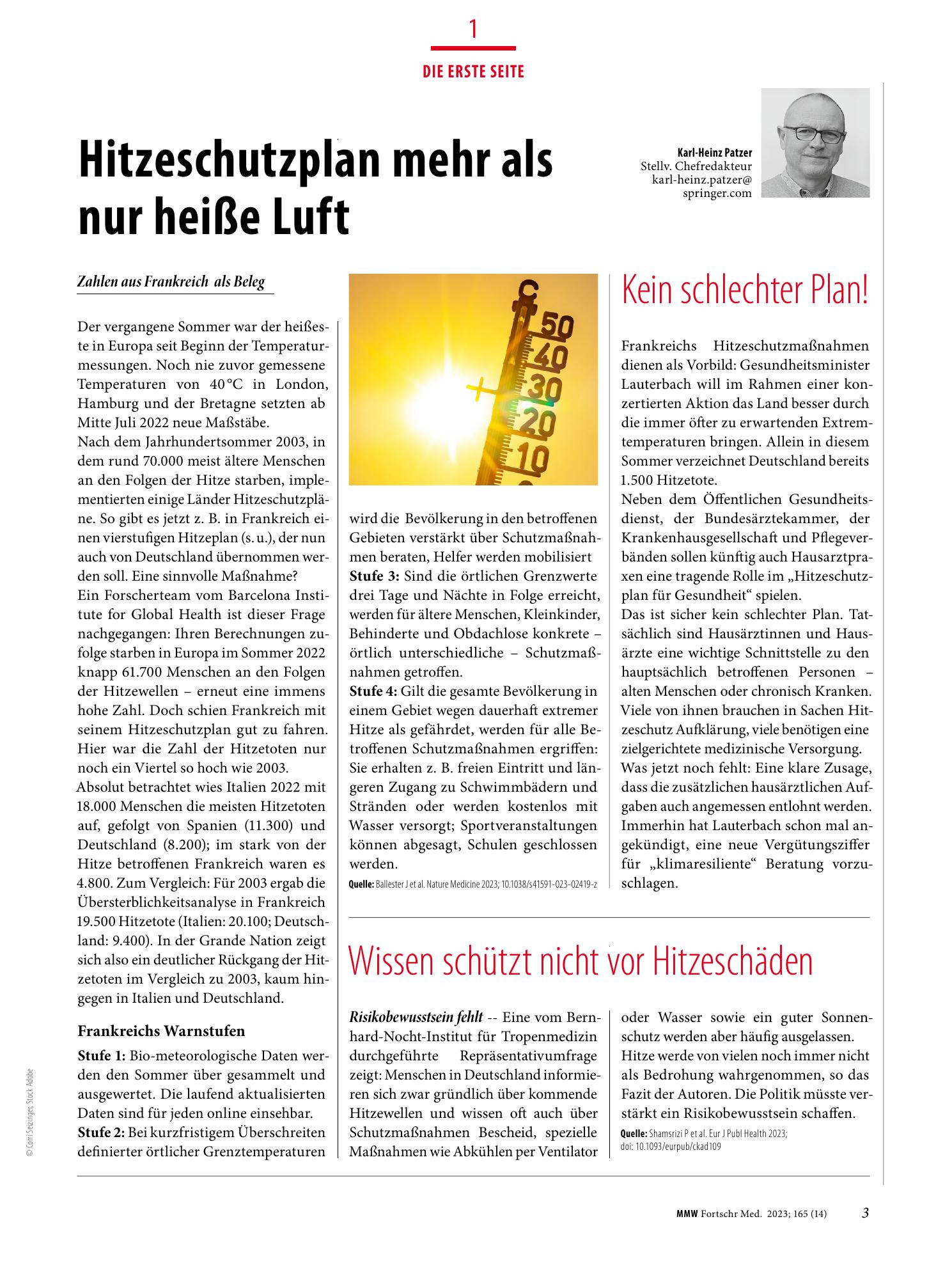 Vorschauseite 1: Die erste Seite