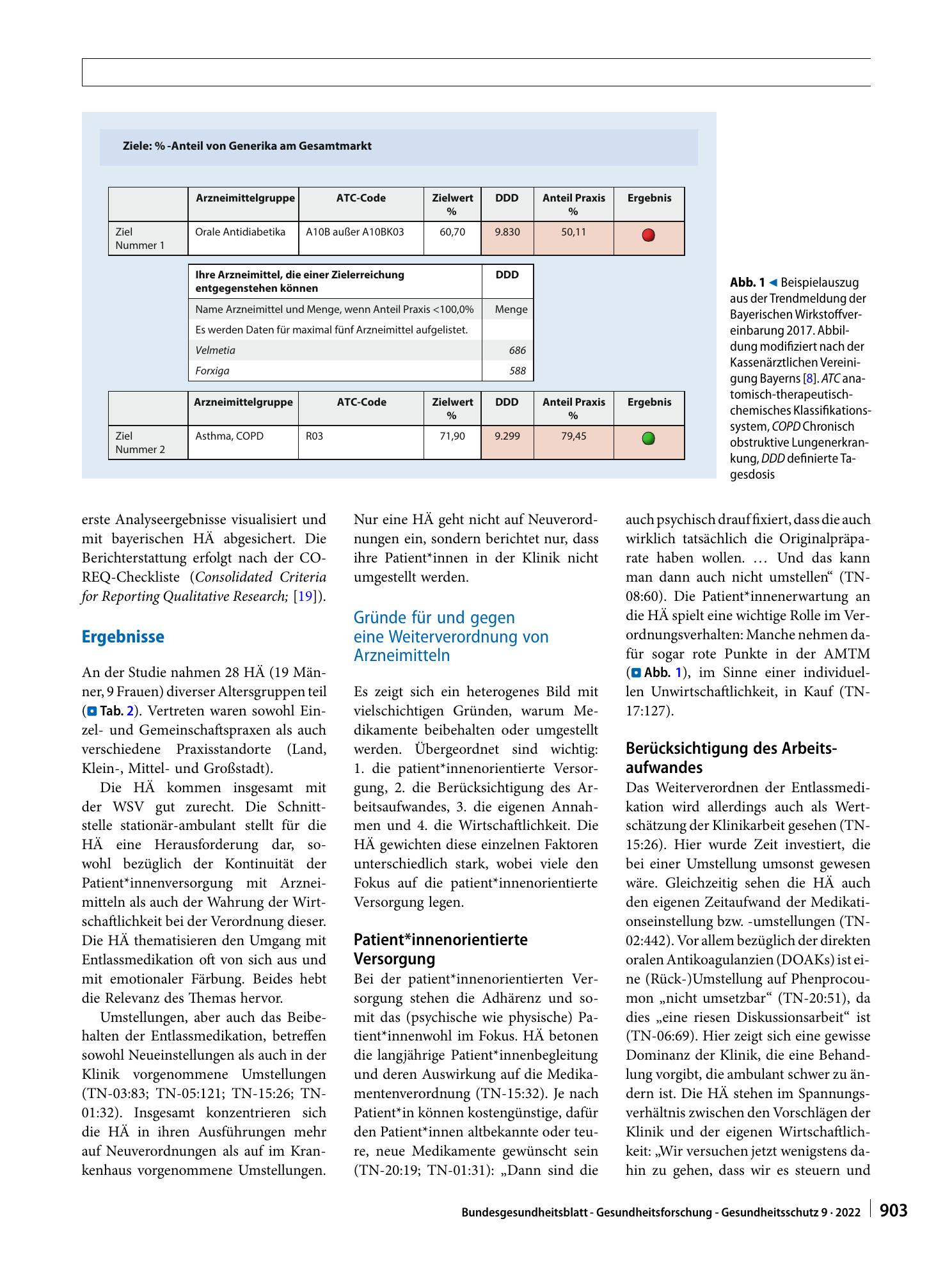 Vorschauseite 4: Verordnungsverhalten von bayerischen Hausärzt*innen an der stationär-ambulanten Schnittstelle vor dem Hintergrund der Bayerischen Wirkstoffvereinbarung – Qualitative Ergebnisse de…