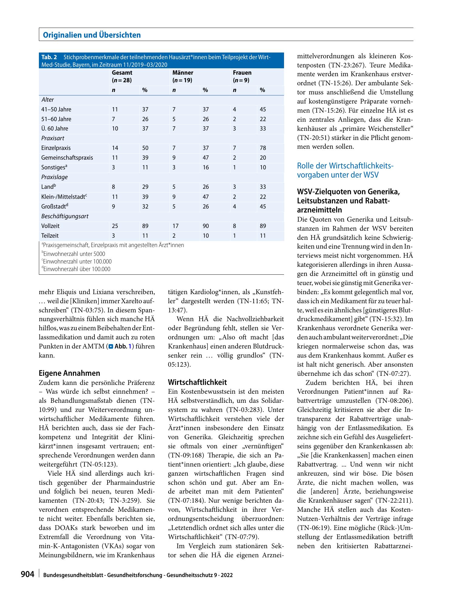 Vorschauseite 5: Verordnungsverhalten von bayerischen Hausärzt*innen an der stationär-ambulanten Schnittstelle vor dem Hintergrund der Bayerischen Wirkstoffvereinbarung – Qualitative Ergebnisse de…
