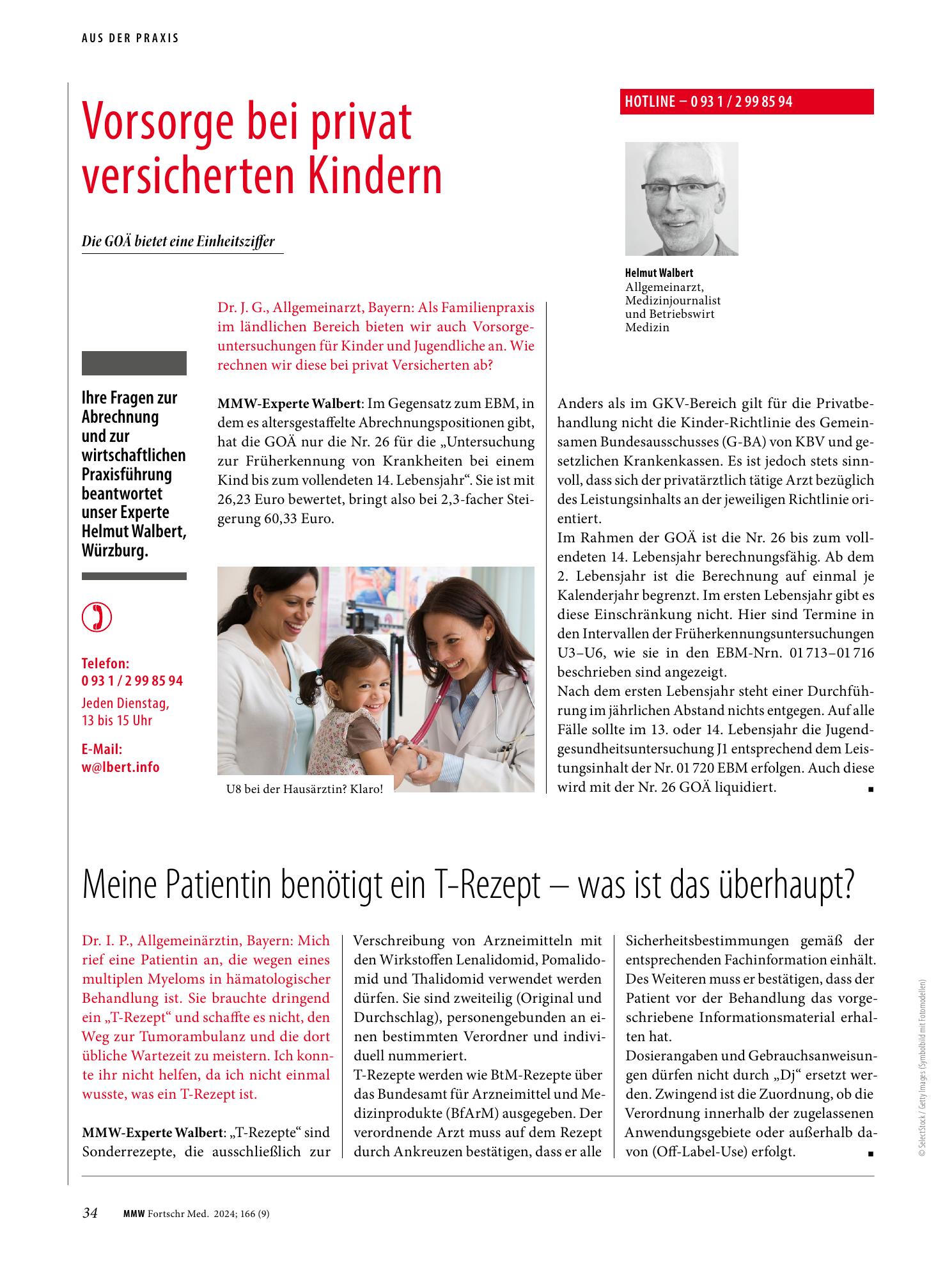 Vorschauseite 1: Vorsorge bei privat versicherten Kindern