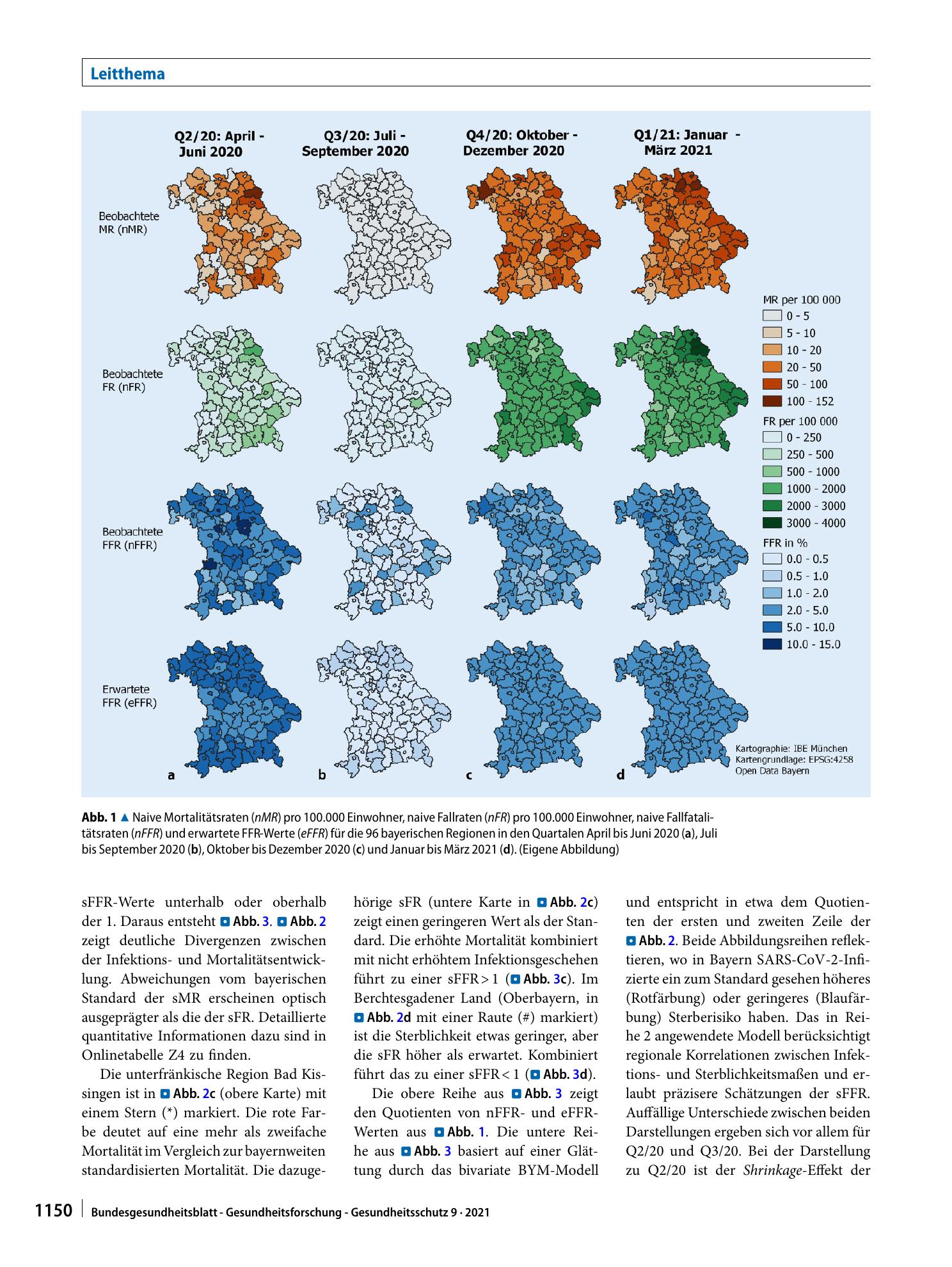 Vorschauseite 5: Regionales Monitoring von Infektionen mittels standardisierter Fallfatalitätsraten am Beispiel von SARS-CoV-2 in Bayern