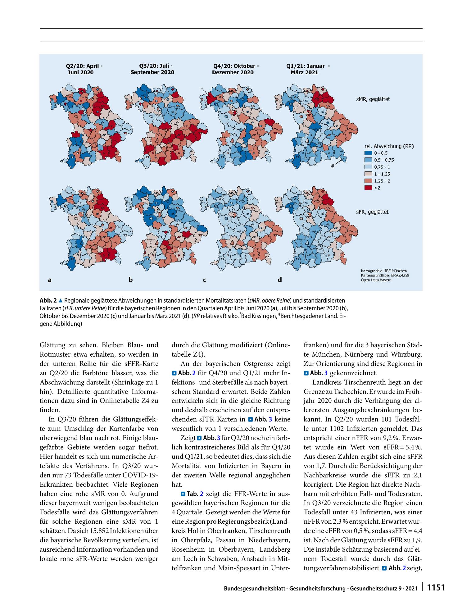 Vorschauseite 6: Regionales Monitoring von Infektionen mittels standardisierter Fallfatalitätsraten am Beispiel von SARS-CoV-2 in Bayern