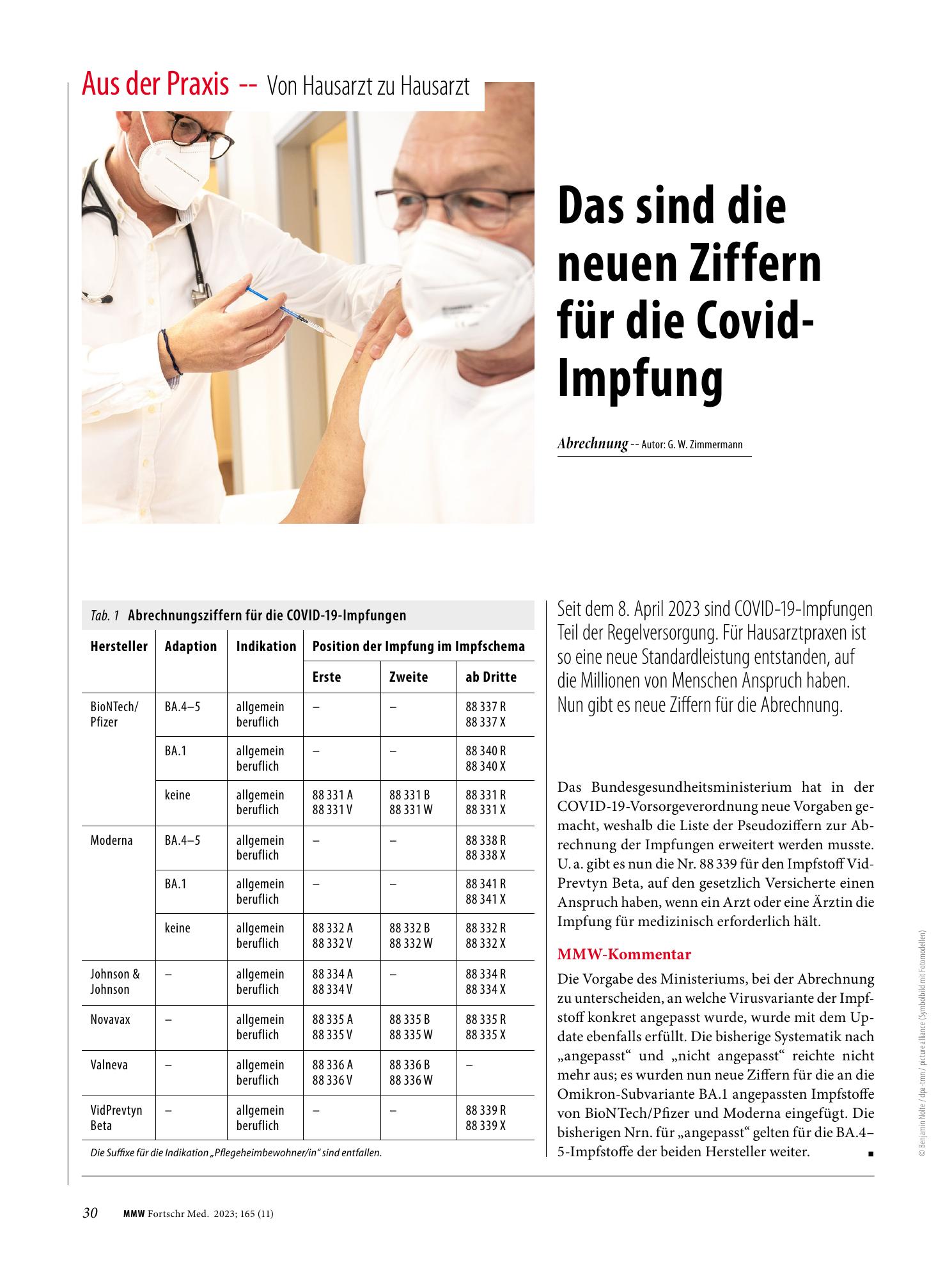 Vorschauseite 1: Das sind die neuen Ziffern für die Covid-Impfung