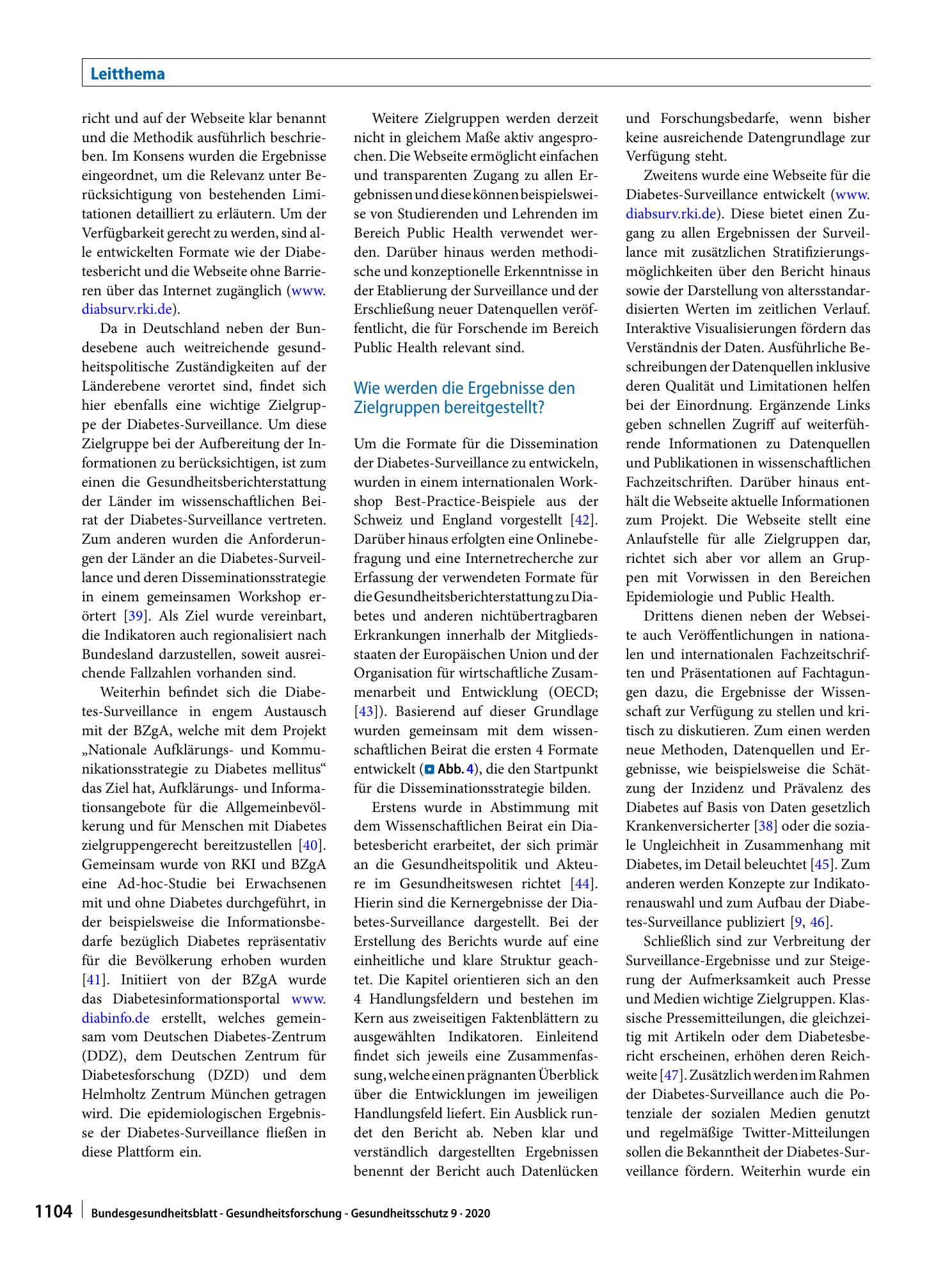 Vorschauseite 6: Gesundheitsberichterstattung im Rahmen von Public Health Surveillance: Das Beispiel Diabetes