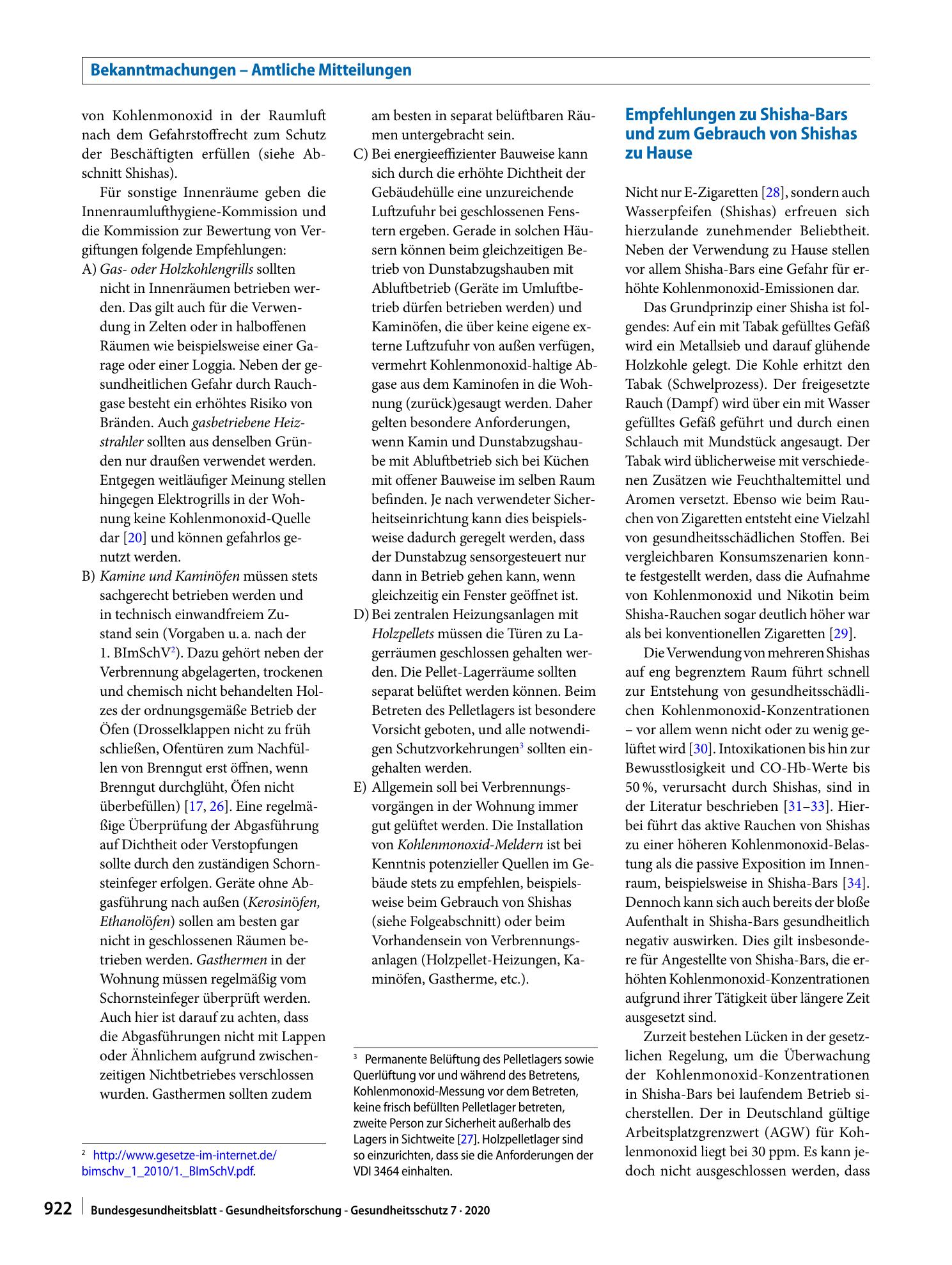 Vorschauseite 3: Prävention von gesundheitlichen Beeinträchtigungen durch Kohlenmonoxid-Expositionen im Innenraum mit einem besonderen Fokus auf Shisha-Rauchen