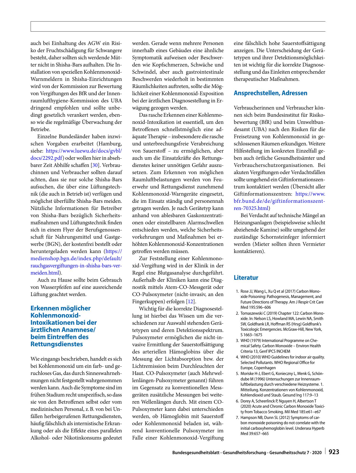 Vorschauseite 4: Prävention von gesundheitlichen Beeinträchtigungen durch Kohlenmonoxid-Expositionen im Innenraum mit einem besonderen Fokus auf Shisha-Rauchen
