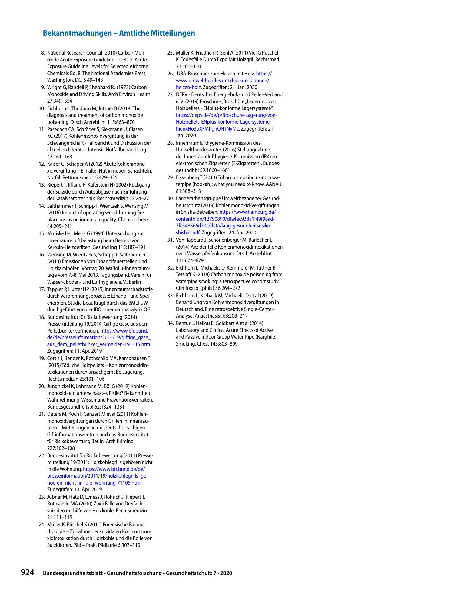 Vorschauseite 5: Prävention von gesundheitlichen Beeinträchtigungen durch Kohlenmonoxid-Expositionen im Innenraum mit einem besonderen Fokus auf Shisha-Rauchen