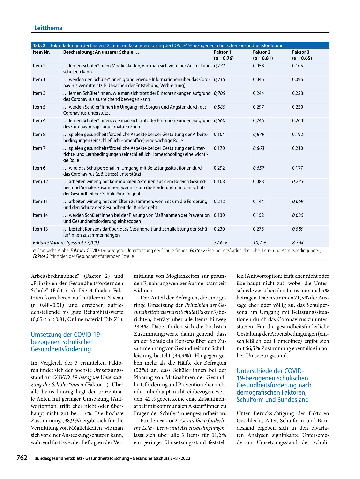 Vorschauseite 5: Schulische Gesundheitsförderung in pandemischen Zeiten. Ergebnisse der COVID-HL-Schulleitungsstudie