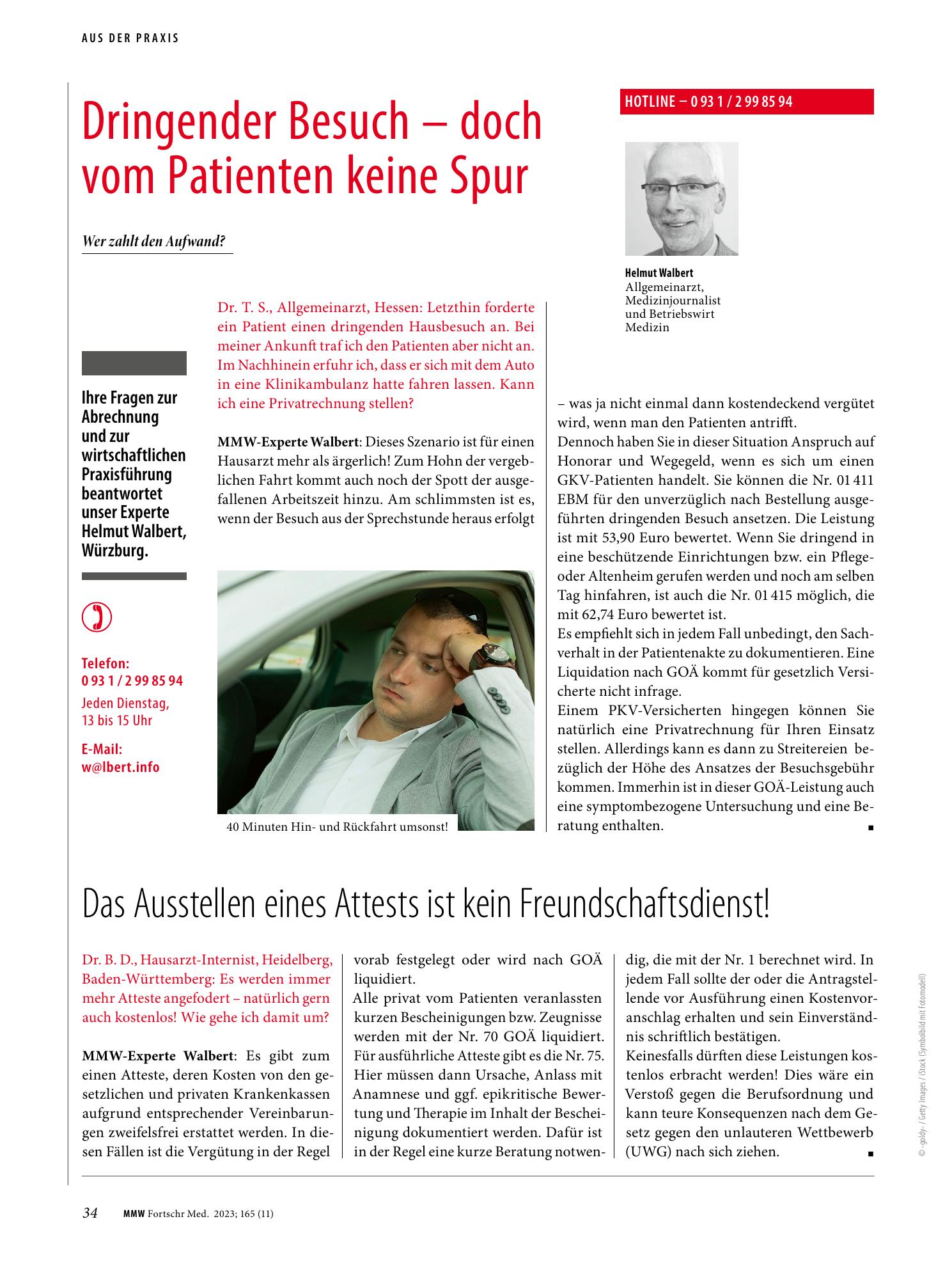 Vorschauseite 1: Das Ausstellen eines Attests ist kein Freundschaftsdienst!