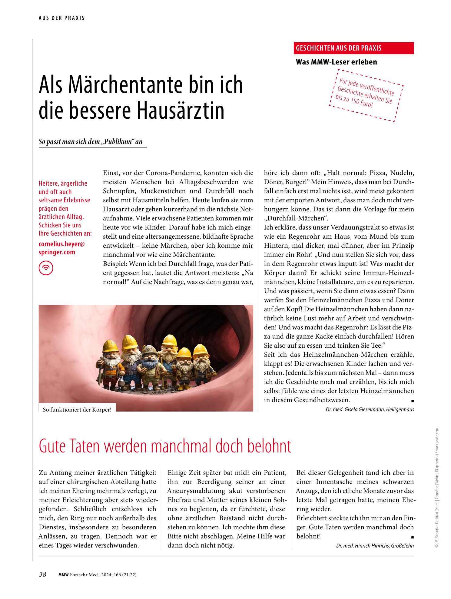 Vorschauseite 1: Gute Taten werden manchmal doch belohnt
